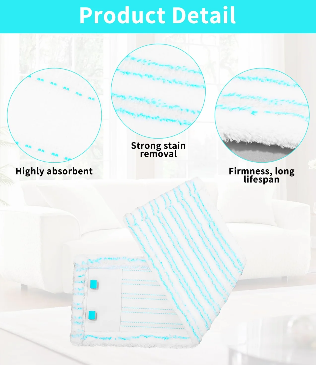 Leifheit Profi XL Micro Duo Cotton Plus wymienne nakładki do mopa 3 sztuki