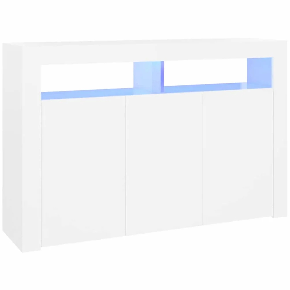 vidaXL Szafka z oświetleniem LED, biała, 115,5 x 30 x 75 cm
