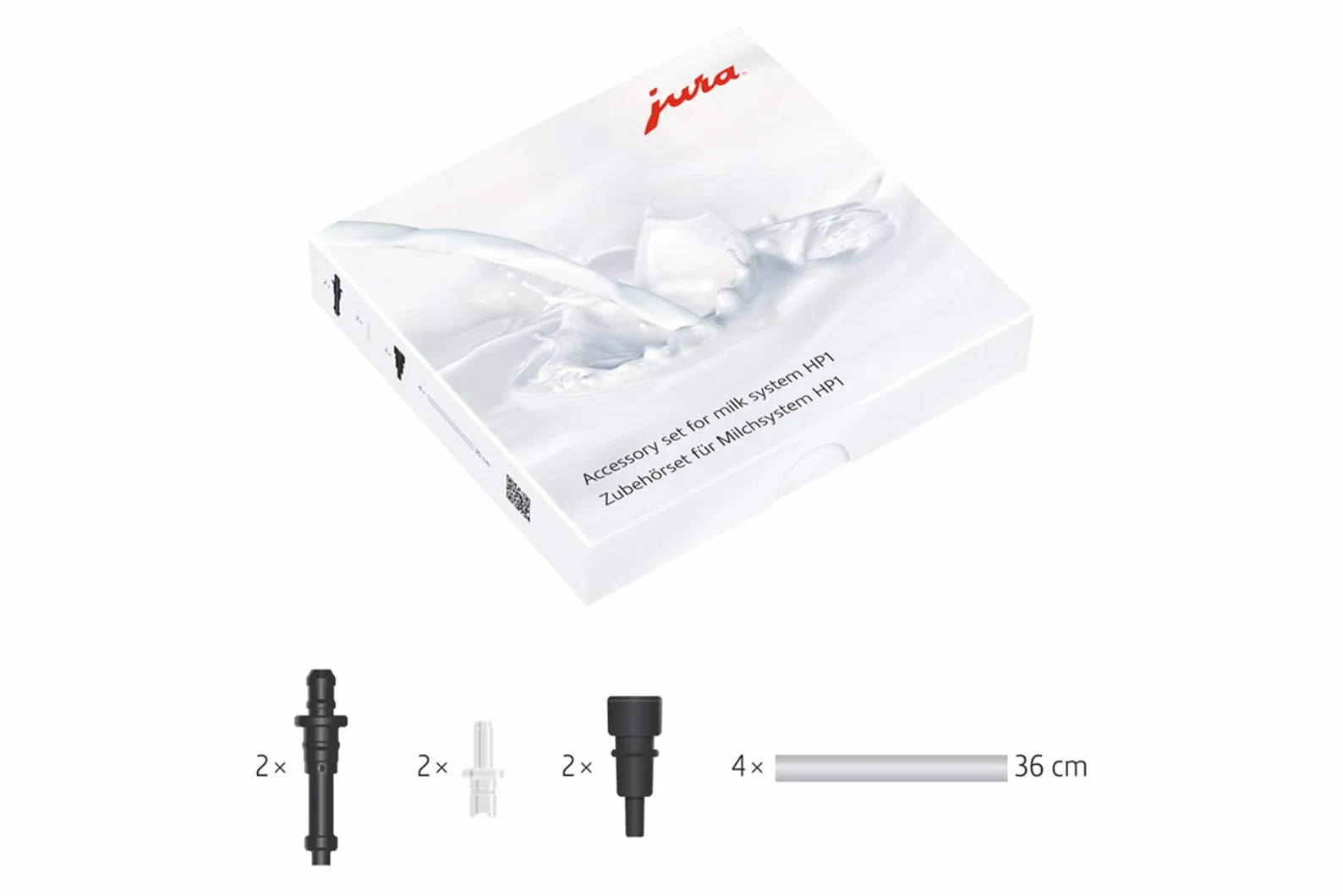 Jura Claris Smart+ Filtr do Wody, Szary, 3 sztuki & Jura Hp1 Zestaw do Systemu Mlecznego, Przezroczysty