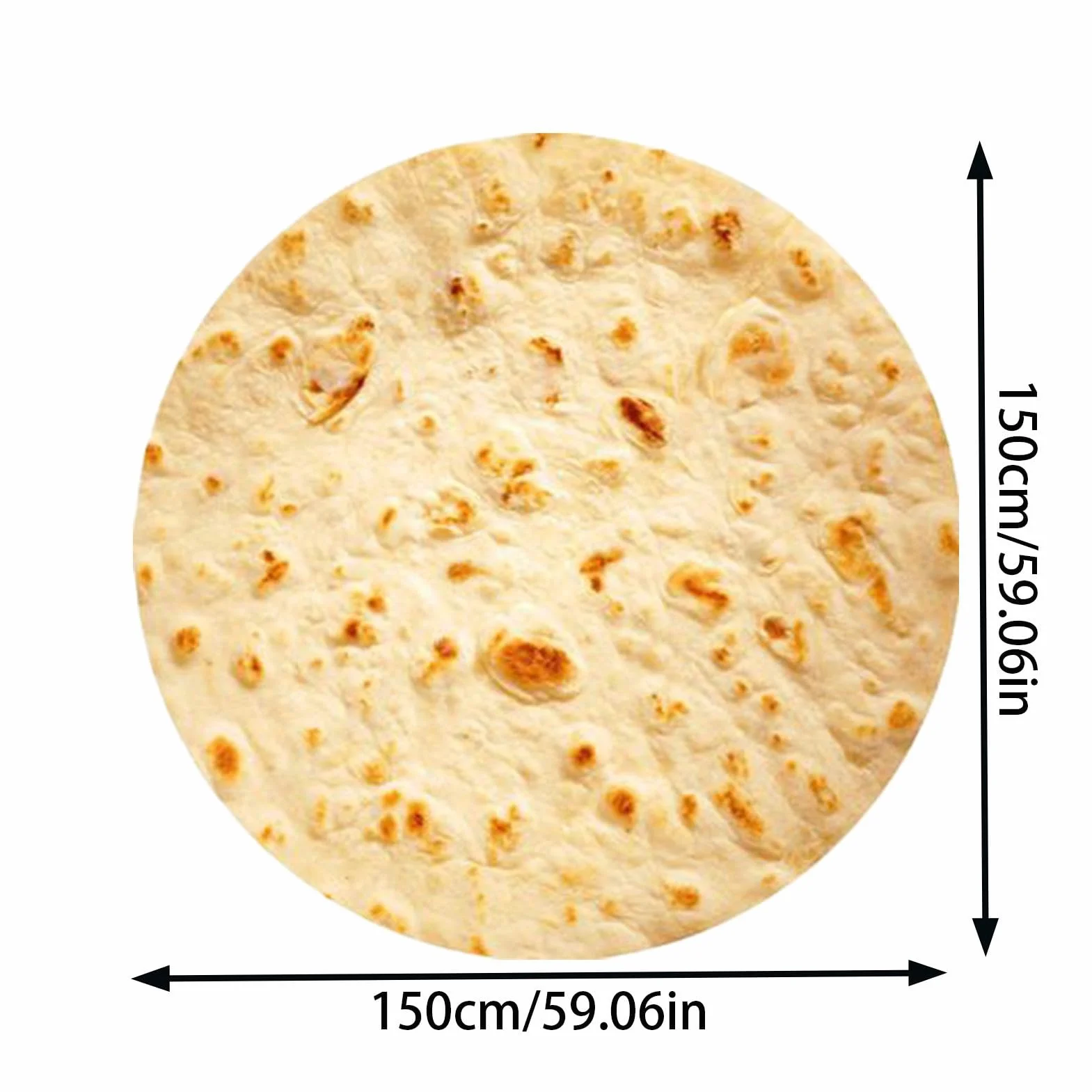 Koc do rzucania i owijania, miękki aksamitny koc Taco, duży okrągły burrito owijany dla dorosłych i dzieci, realistyczny tortilla taco