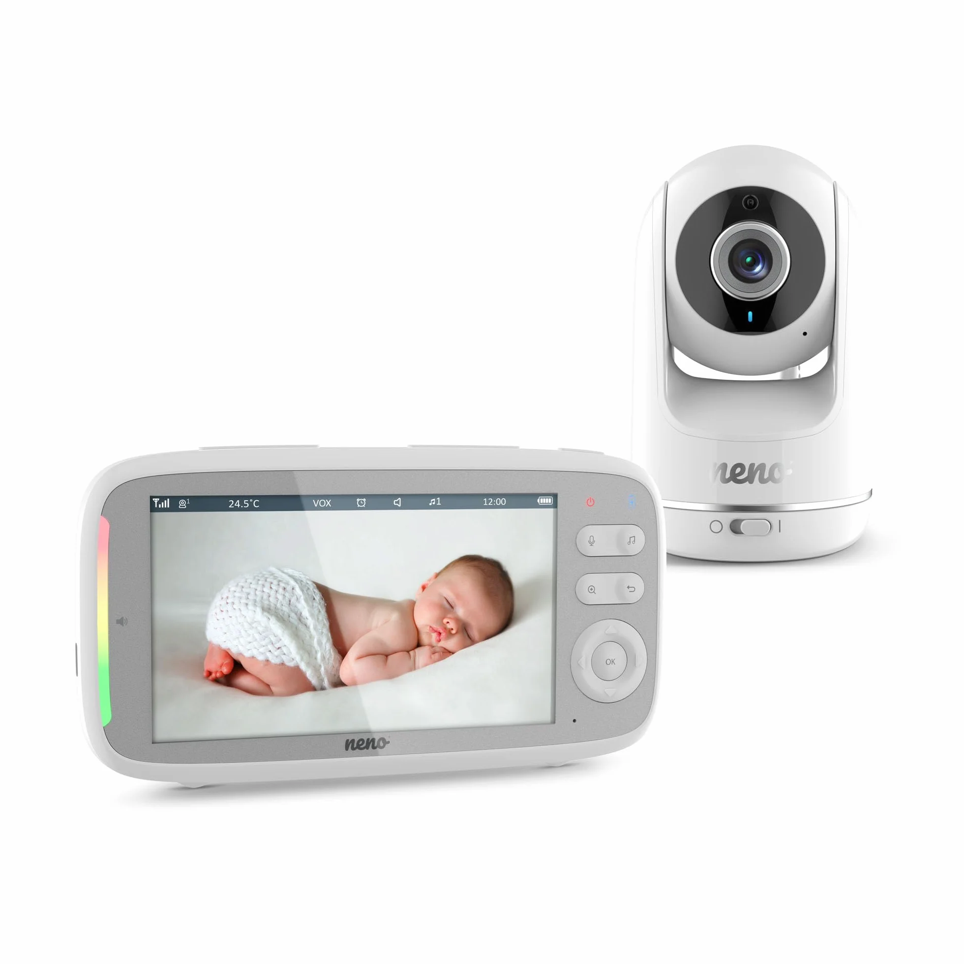 NENO® Vista WiFi Baby Monitor - Full HD - 5" LCD - Zasięg 50 m - Noktowizor