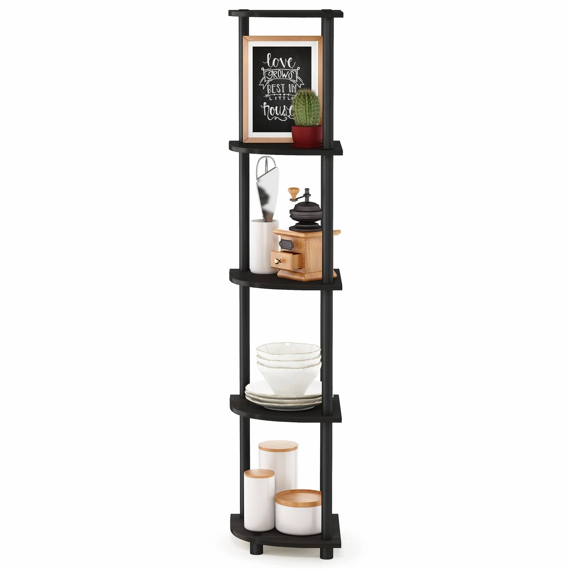 Furinno Półki bez narzędzi, drewno, espresso/czarny, jeden rozmiar