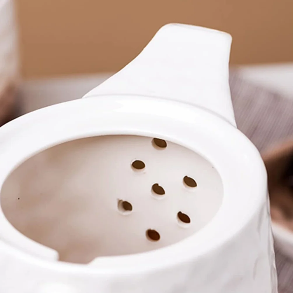 Ceramiczny zestaw do herbaty z tacą, kubkiem na wodę i czajnikiem, idealny do użytku domowego i popołudniowej kawy