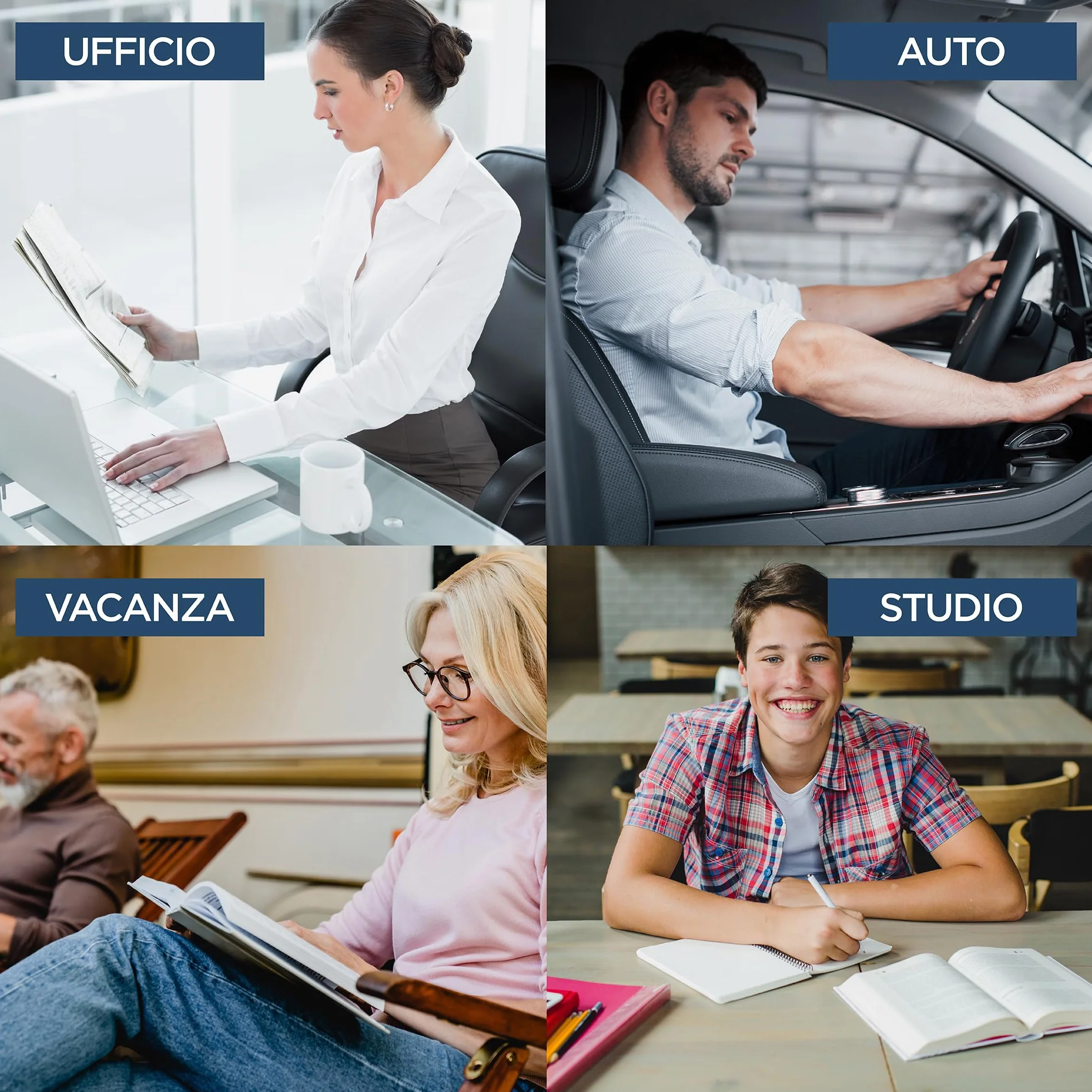 Poduszka na krzesło biurowe - Ergonomiczna poduszka do siedzenia samochodowego - oddychająca i zdejmowana pianka zapamiętująca kształt - idealna do pracy, inteligentnej pracy, domu, gier i