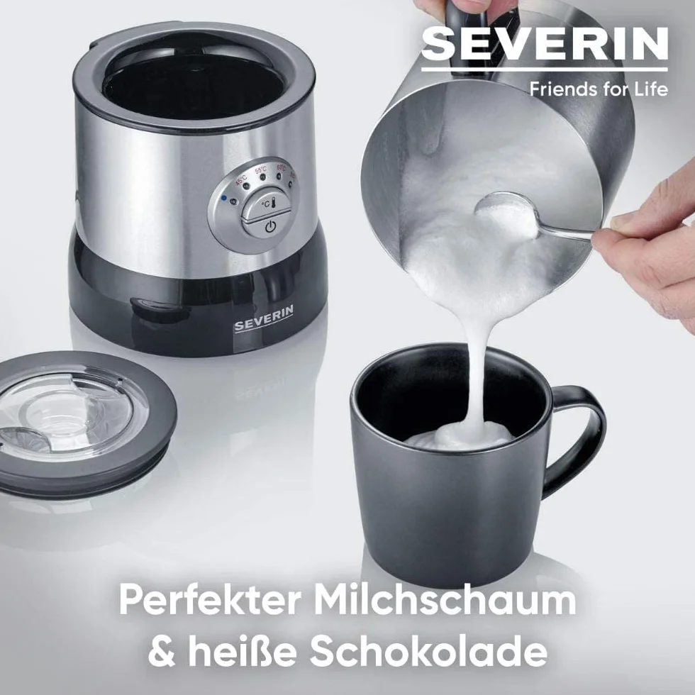 Severin Indukcyjny Spieniacz do Mleka, Srebrny, 700 ml