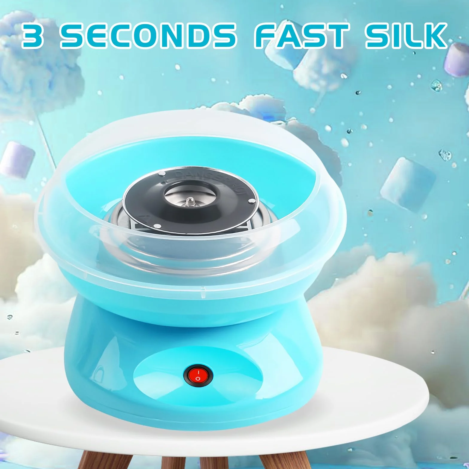 Retro Cotton Candy Machine 450 W, Maszyna do waty cukrowej do domu