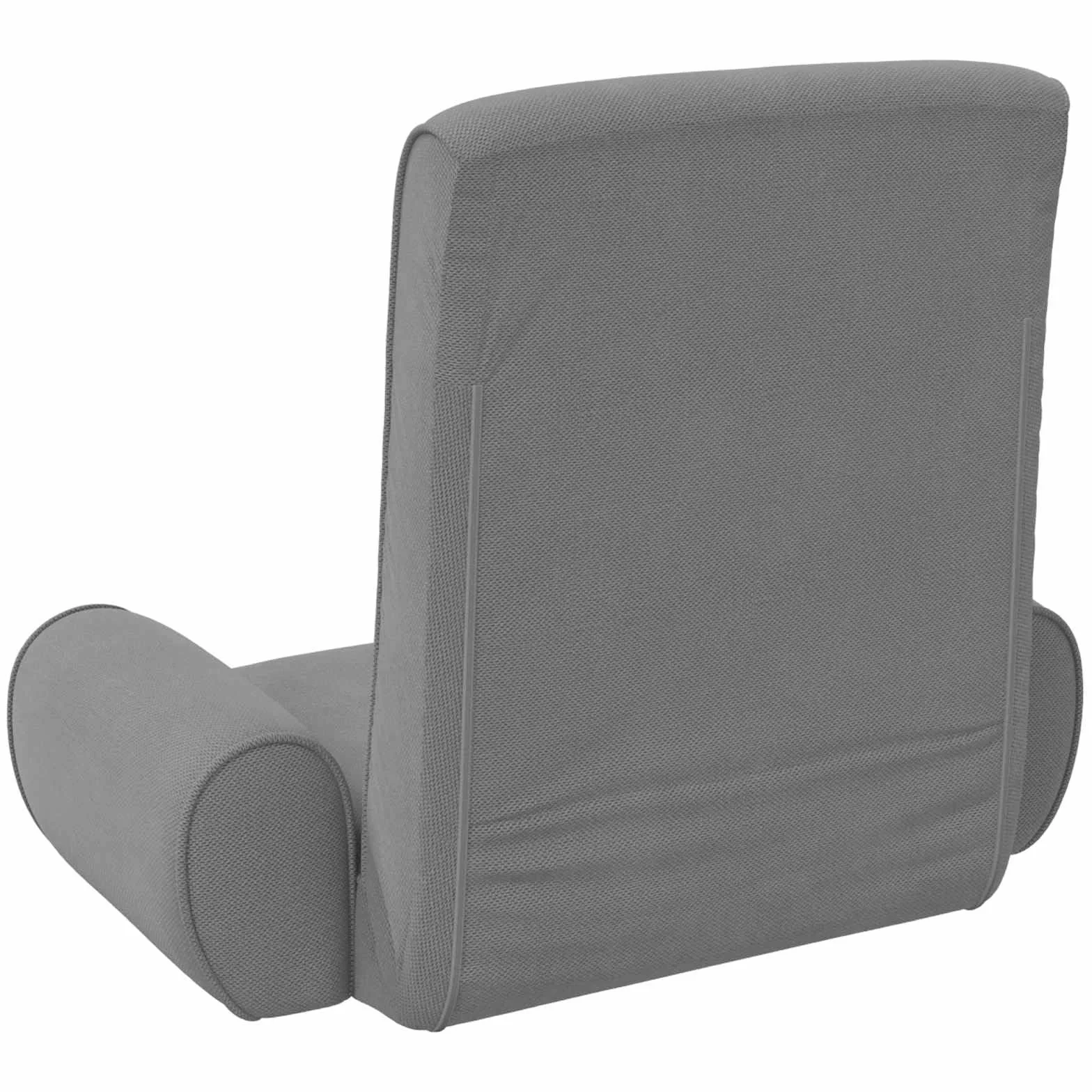 Regulowane krzesło podłogowe, ciemnoszare, gruby, welurowy, tapicerowane pod wieloma kątami, składane i ergonomiczne, do salonu, sypialni, medytacji gier, jogi, czytania