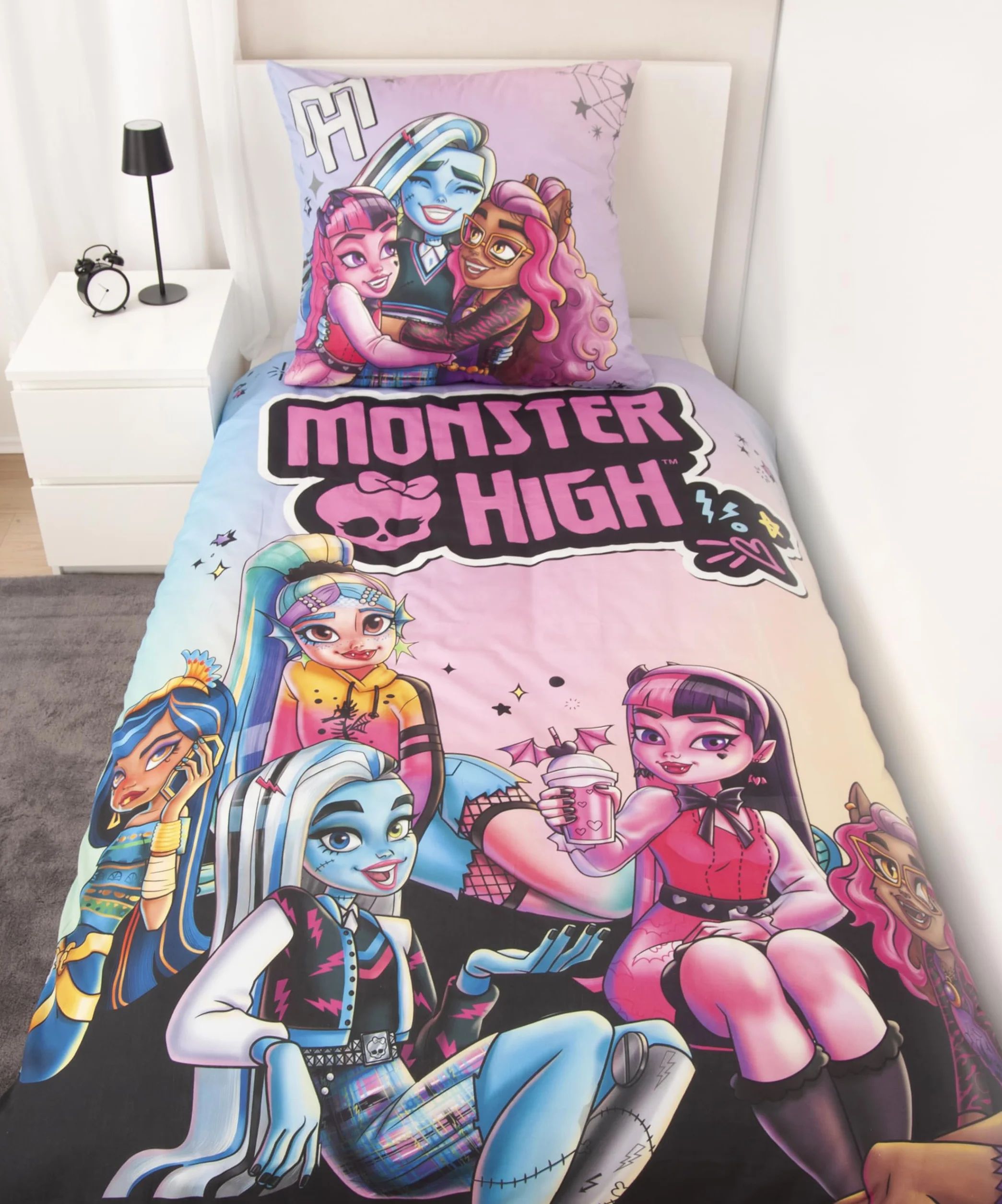 Monster High Pościel 100% Bawełna Renforcé 135x200 cm 80x80 cm