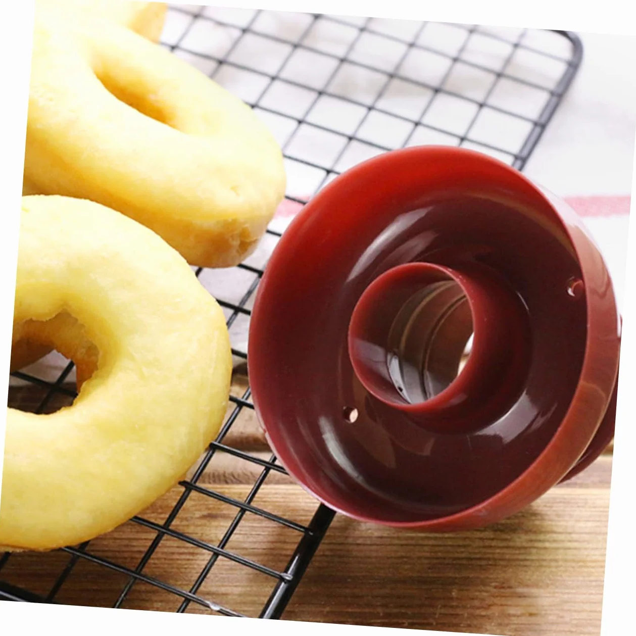Zerodeko Foremka Do Donutów z Okrągłym Wzorem Wysokiej Jakości Wydajny Wykrojnik Do Pieczenia Idealna Łatwa Użyciu Dla Początkujących Piekarzy