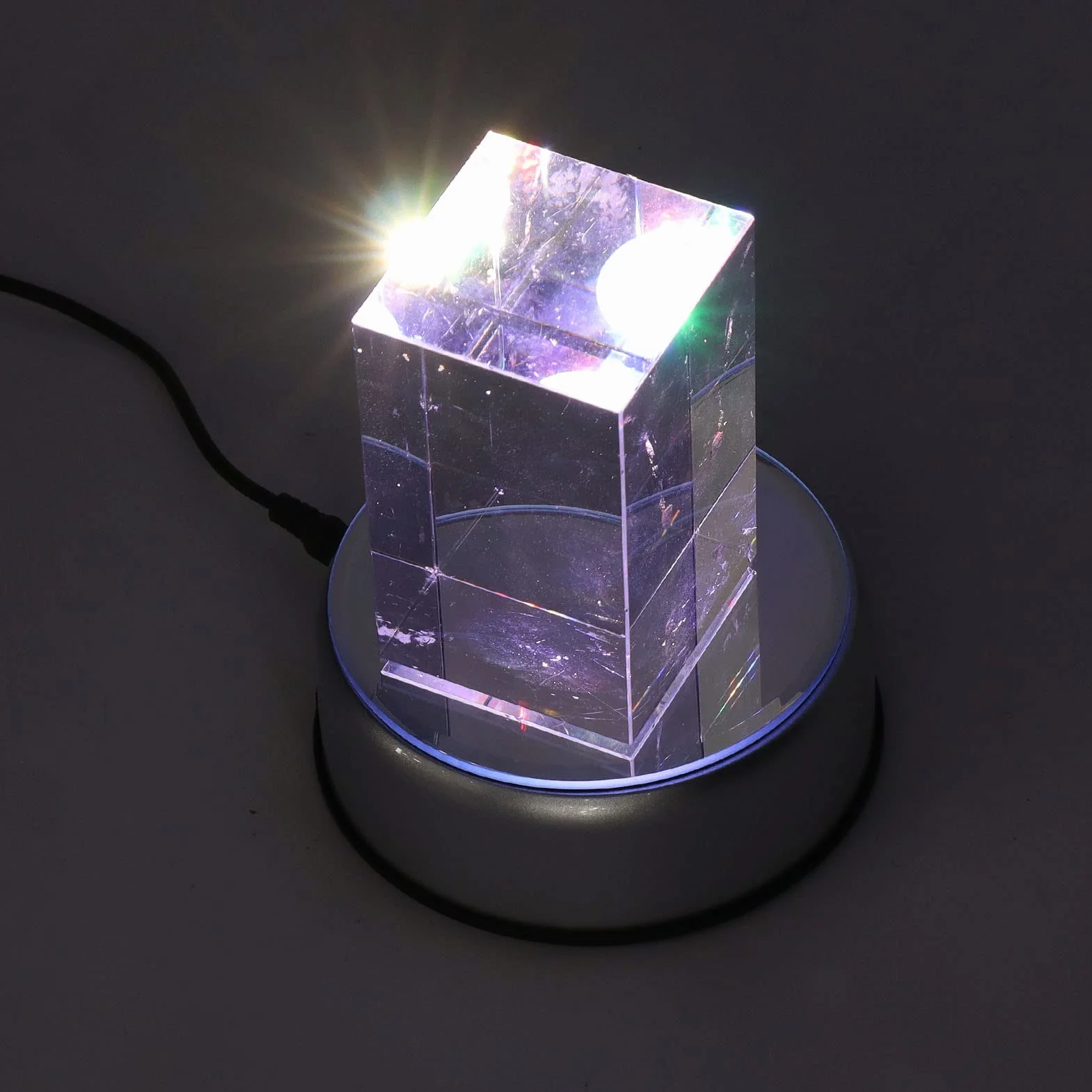 Podstawa wyświetlacza LED, 80 sekund na okrążenie Trwała podstawa z obrotowym wyświetlaczem ABS o 360 stopni z kablem zasilającym USB, zmotoryzowany obrotowy stojak gramofonowy