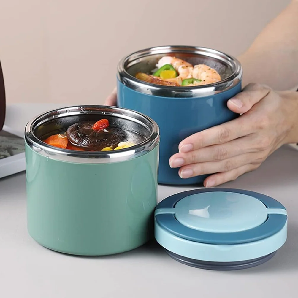 Pudełko na lunch Bento Box ze stali nierdzewnej z uchwytem, 3-pak przyborów kuchennych do przygotowywania posiłków i lunchów w podróży