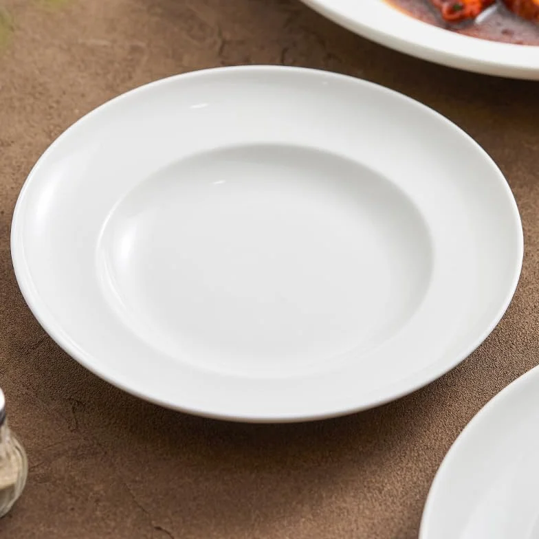 Talerz na przekąski Pojemniki na przekąski Talerz Naczynia Głęboki talerz na zupę Duży talerz na warzywa Biały talerz ceramiczny Talerzyki deserowe Talerz na przekąski(L)