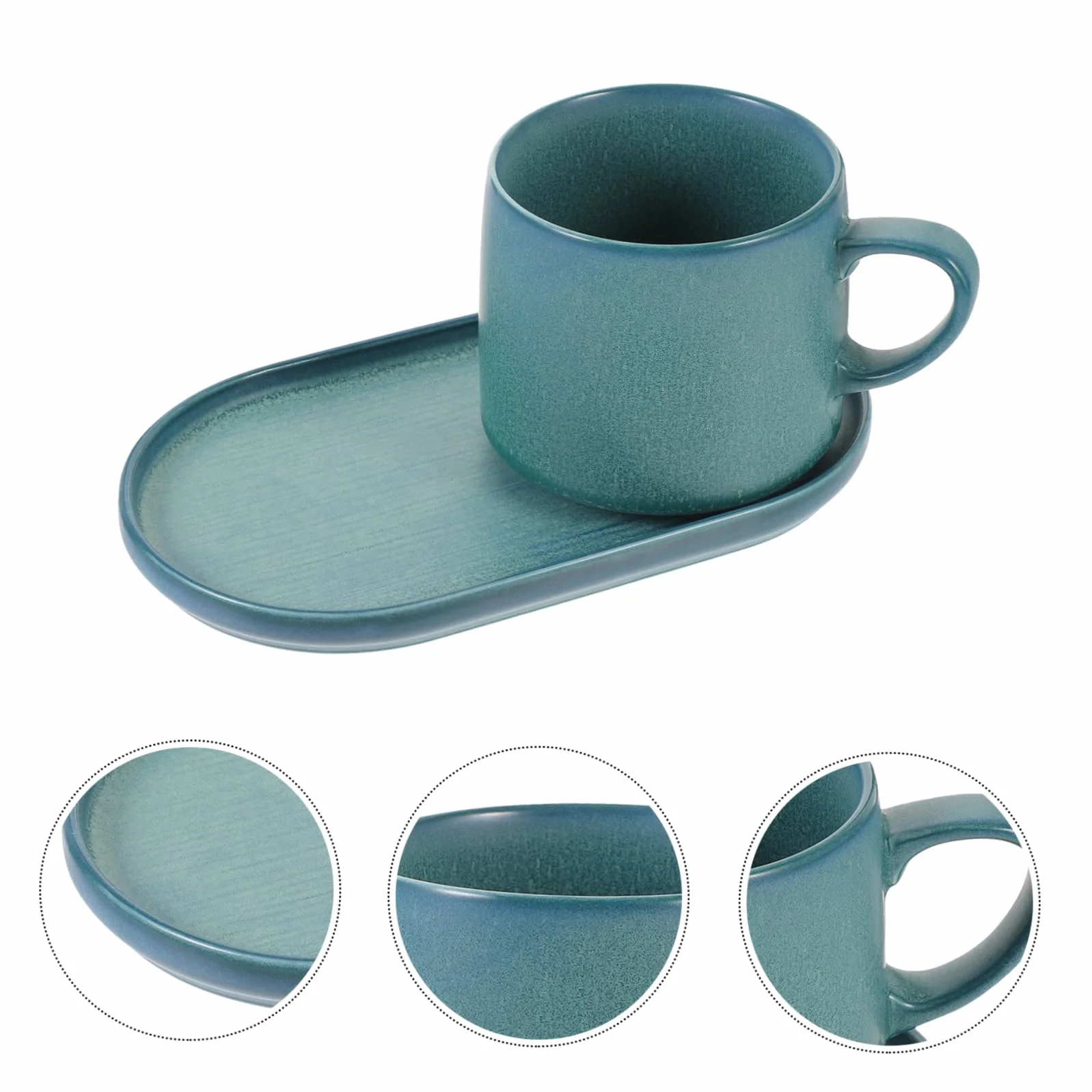 1zestaw Ceramiczny Filiżanek i Spodeczków Elegancka Filiżanka Do Kawy z Ceramiki z Podstawką Idealna Do Biura i Użytku Domowego Śniadanie Gradientowy