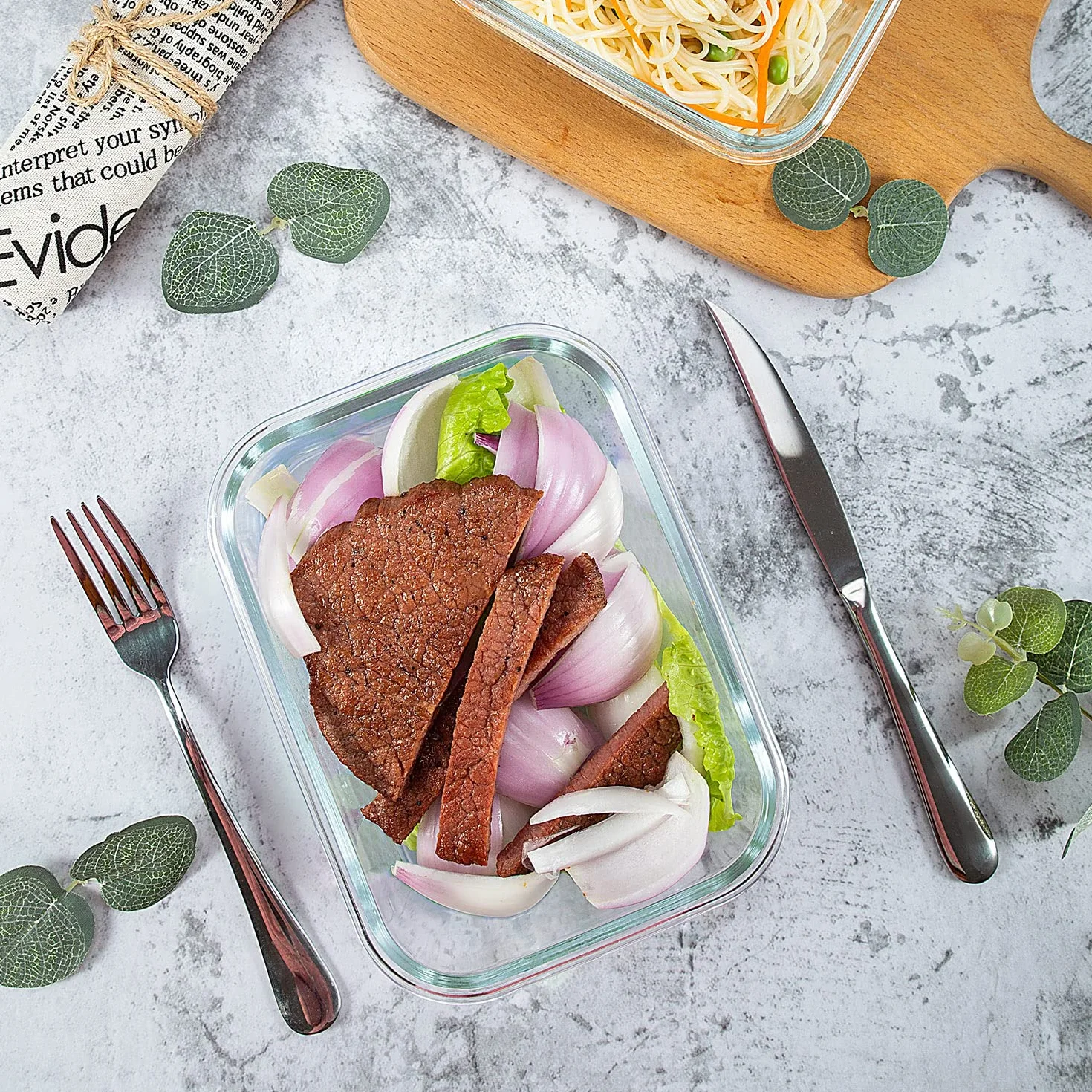UMEIED Szklane pojemniki do przechowywania żywności z pokrywkami, szczelne, hermetyczne, szklane pudełka do przechowywania posiłków, na lunch, w podróży, resztki, nadają się do mycia w zmywarce