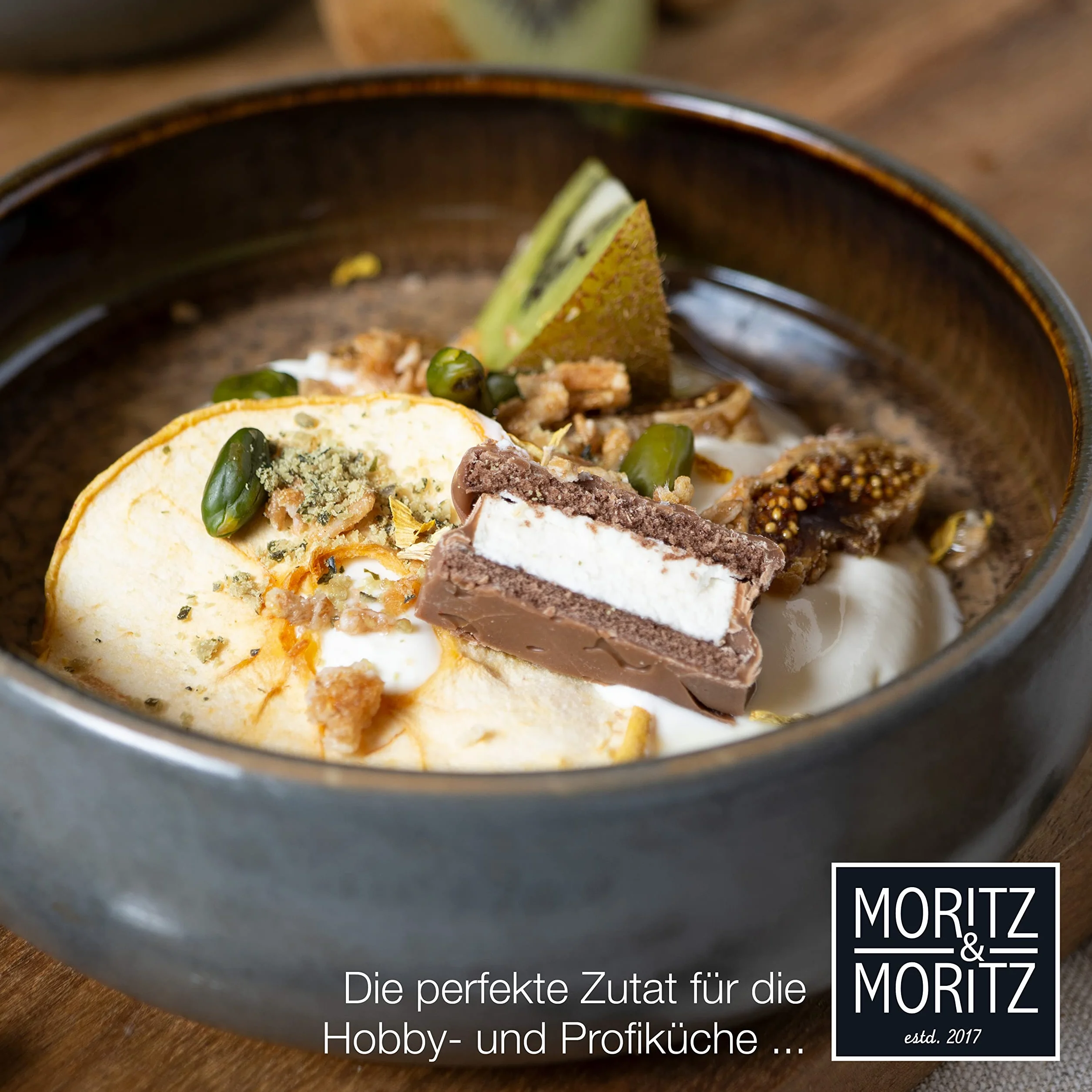 Moritz & Moritz SOLID 4 x małe miseczki – 300 ml – miseczki do dipów z kamionki na deser, przekąski, zupę, sałatkę, lody, tapas i antipasti