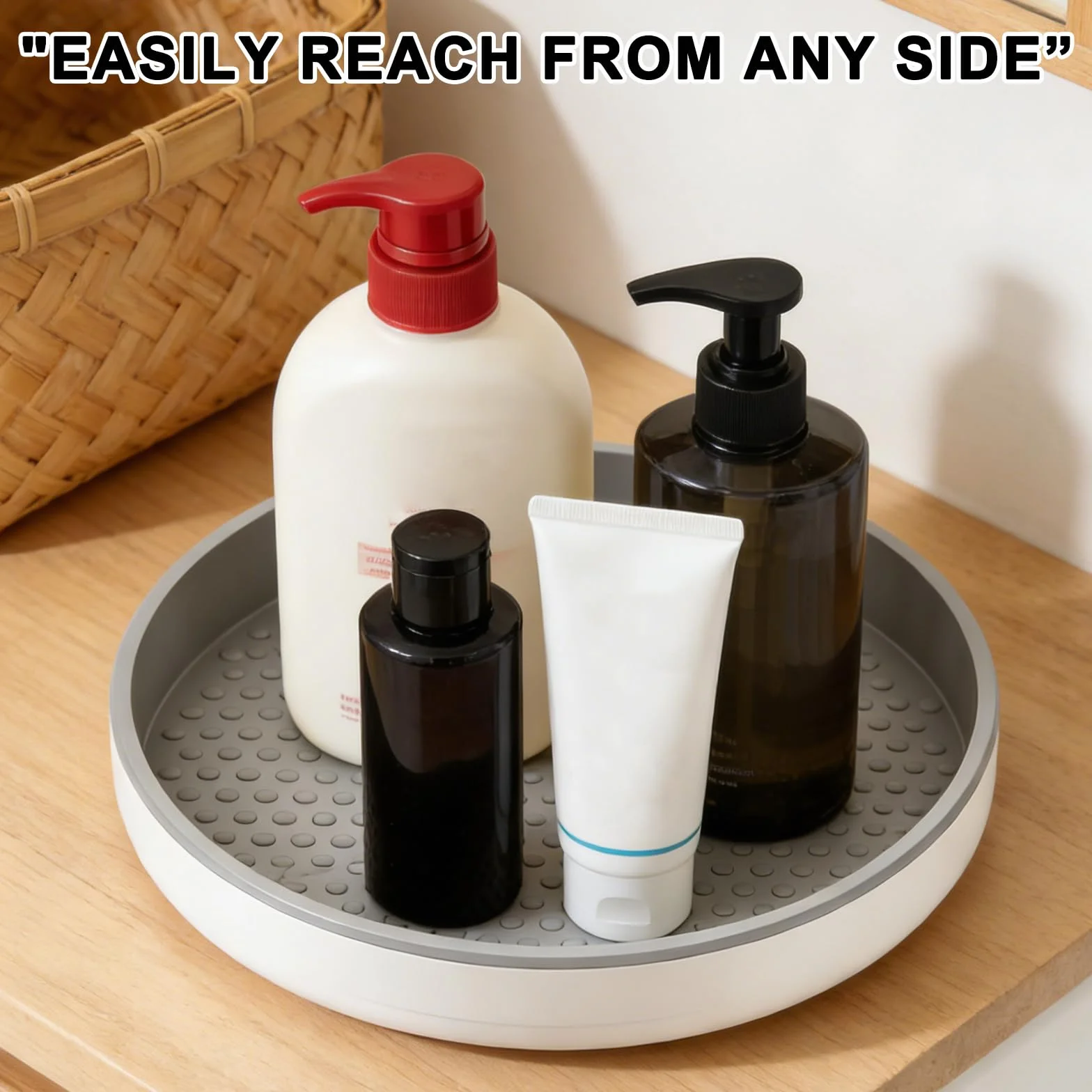 Lazy Susan organizer do lodówki obrotowy 360° zestaw 4 sztuk
