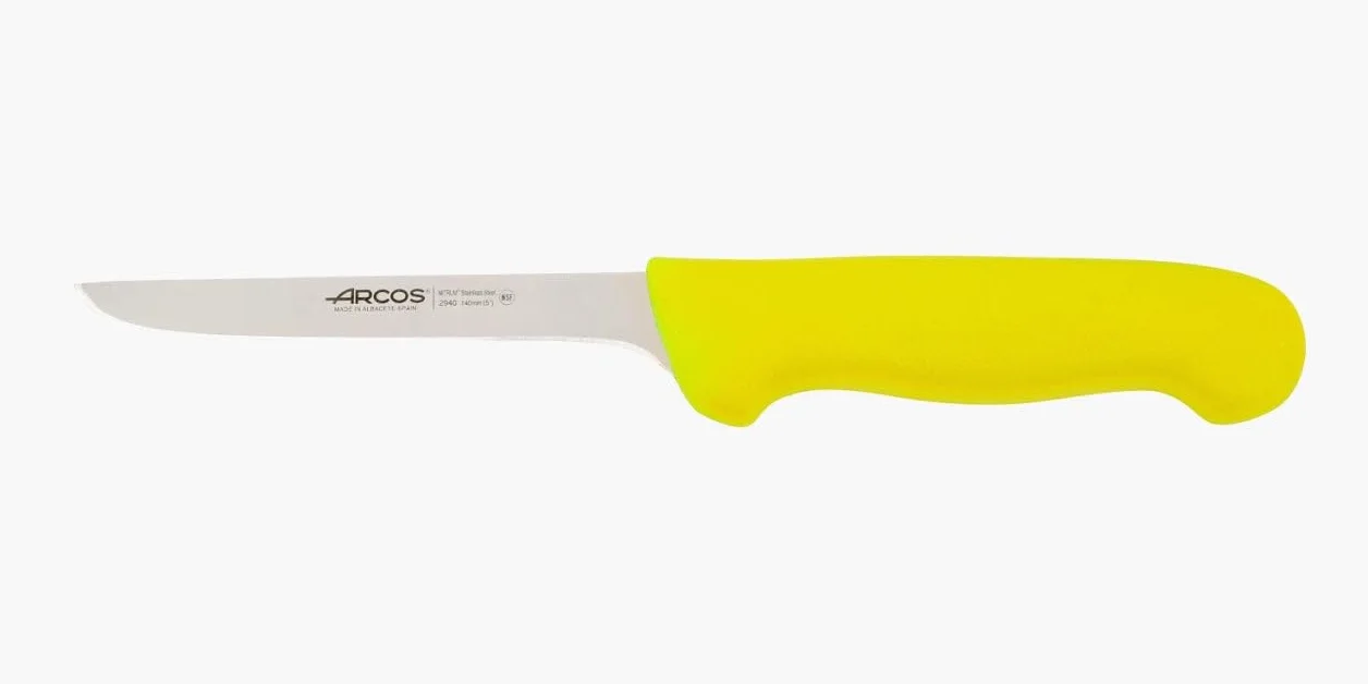 Arcos 294000 seria 2900 - ostrza do noża Nitrum 140 mm (5,51 cala) - uchwyt polipropylenowy żółty kolor, stal nierdzewna 18/8