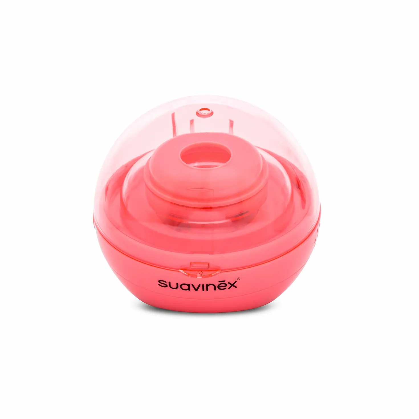Suavinex, Nomadyczny sterylizator lizaków UV (UV). Sterylizacja w 3 minuty. Działa z kablem USB lub bateriami. Usuwa 99% zarazków. Czerwony