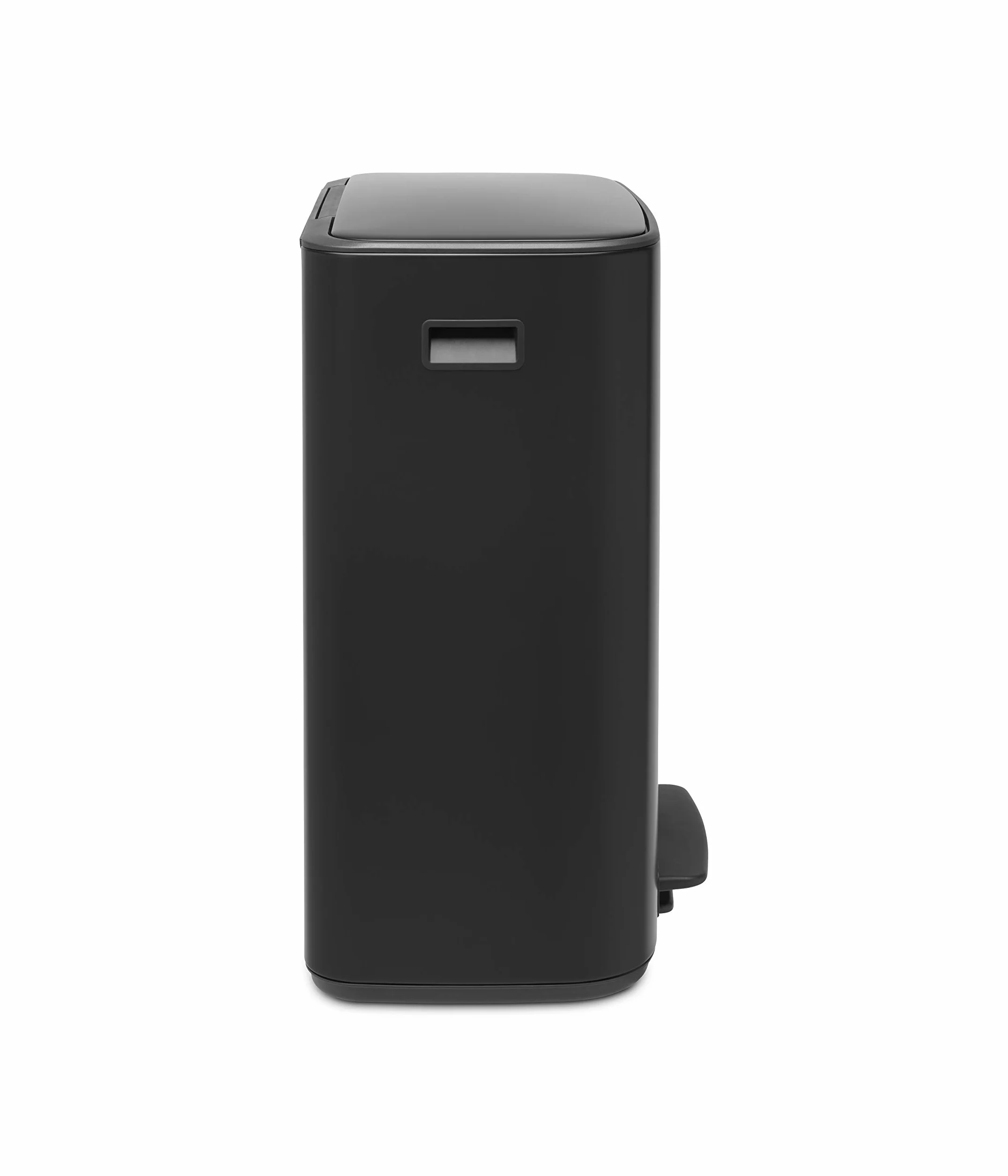 Brabantia Bo Kosz na Pedały 2x30L Duży Kosz na Śmieci do Kuchni Podwójny Czarny 54 x 37 x 65 cm
