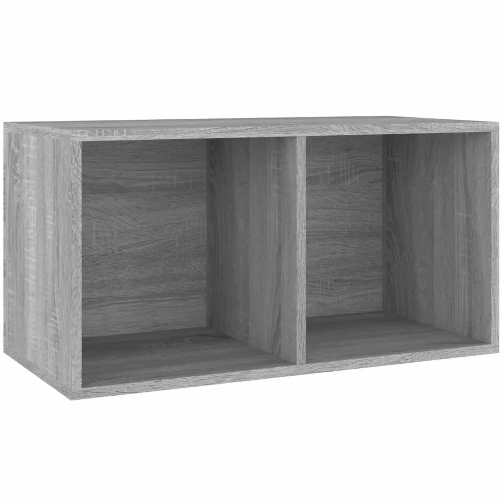 Hothingwell Sonoma Winylowe pudełko do przechowywania płyt winylowych, szary, 71 x 34 x 36 cm, wytrzymała szafka z drewna konstrukcyjnego do przechowywania LP, solidny tył do transportu, wszechstronny