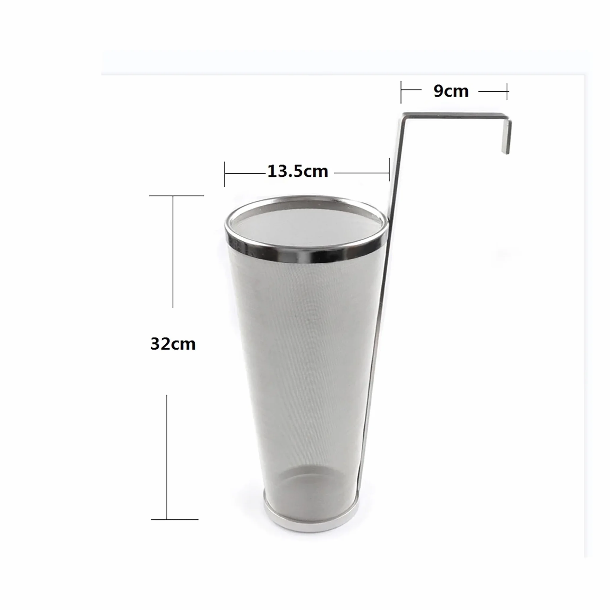 Stal nierdzewna hop pająk beczka piwa suchy zbiornik filtrujący sitko 300 mikronów siatka do domowego warzenia piwa czajnik kegging sprzęt (13 x 40 cm)