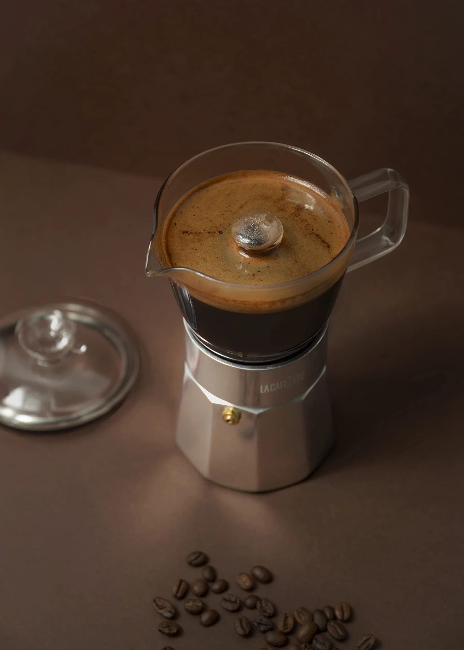La Cafetière Verona szklany ekspres do kawy, chrom, 6 filiżanek, pudełko prezentowe