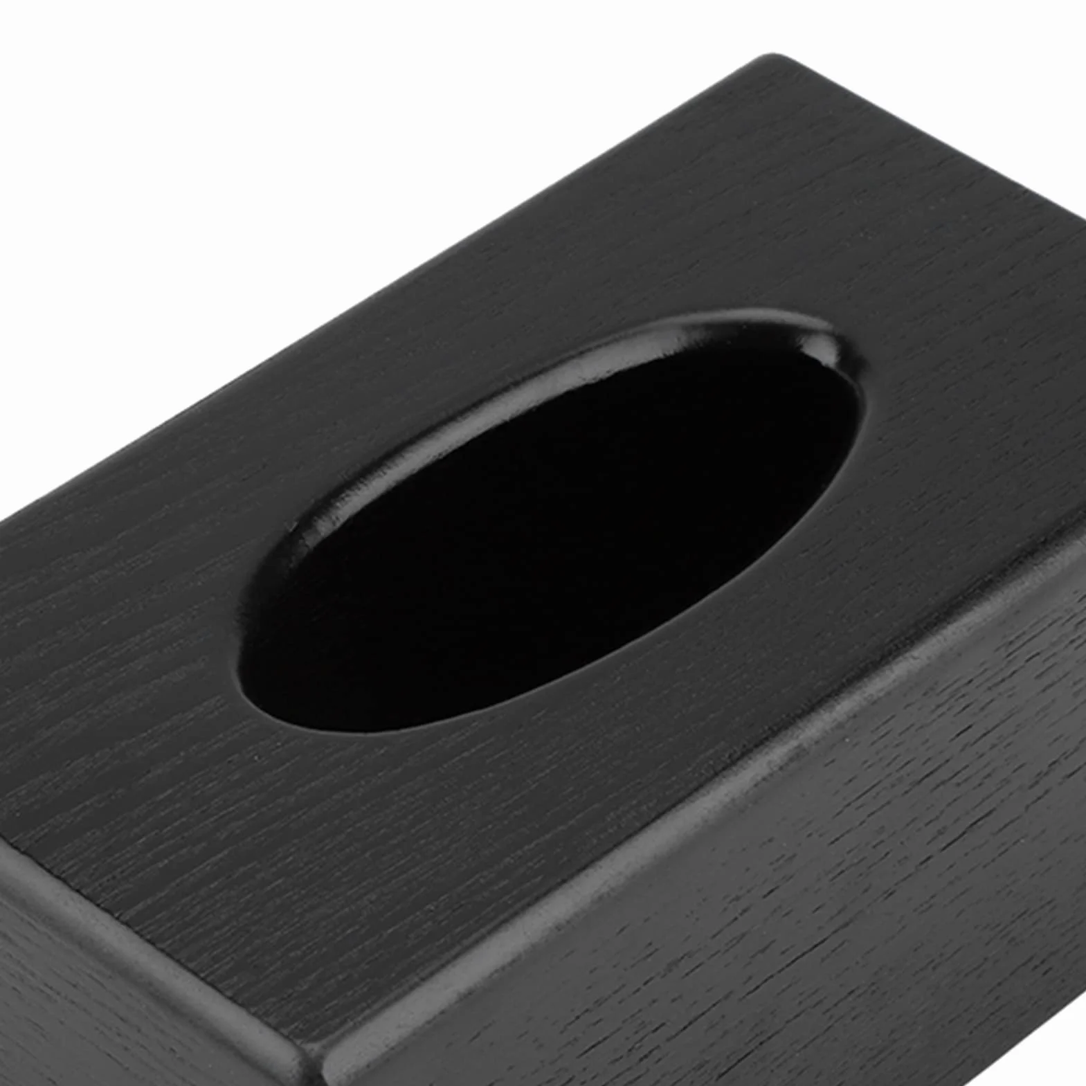 Generic Eleganckie Drewniane Pudełko na Chusteczki Łatwa w Użyciu Szuflada do Salonu Kuchnia Łazienka, Naturalny Brązowy Stojak na Papier 9,1" X 4,7" X 4,1" (BLACK)