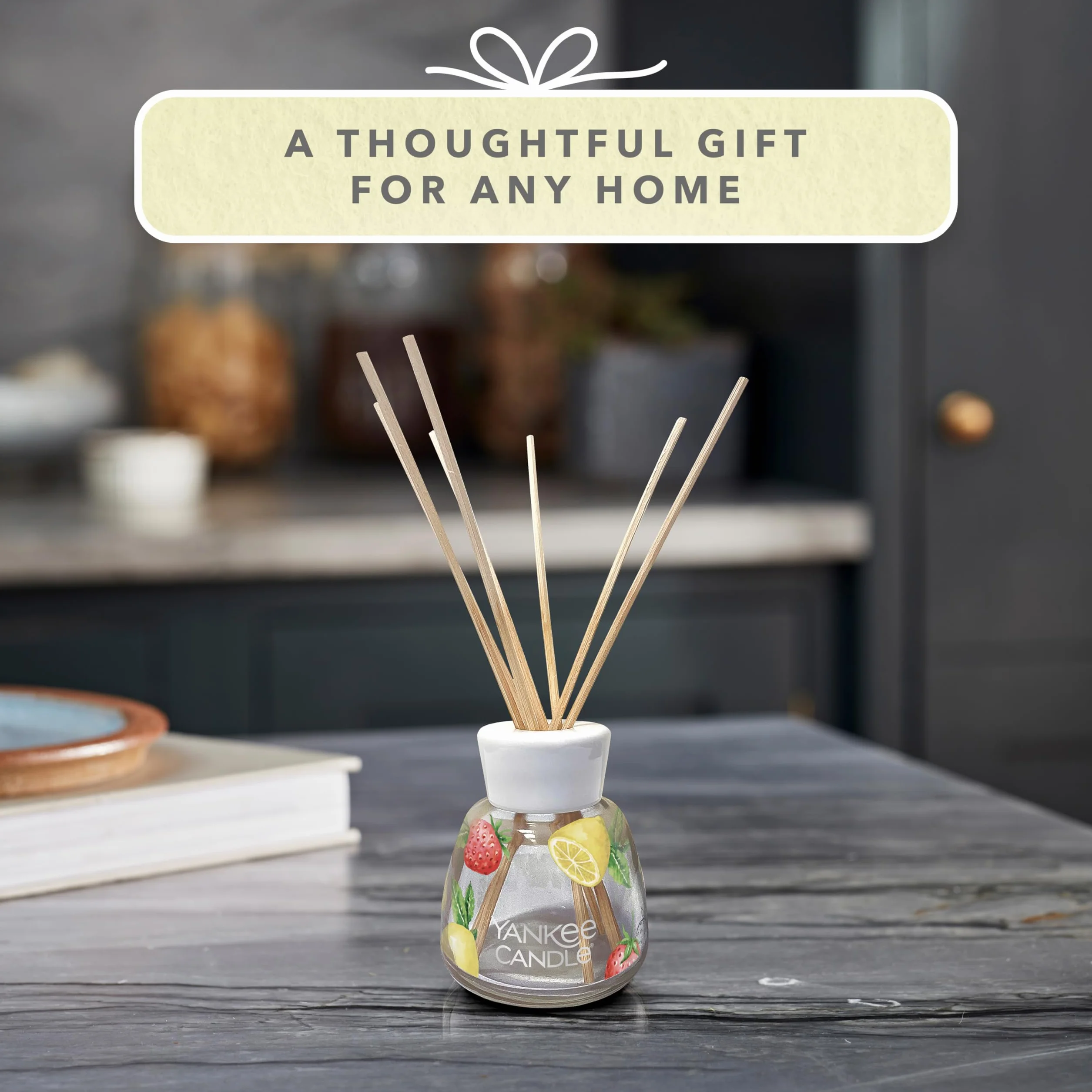 Yankee Candle Wkład do dyfuzora trzcinowego Signature | Lemoniada z mrożonej jagody | 200 ml | zapach do 12 tygodni dla kobiet