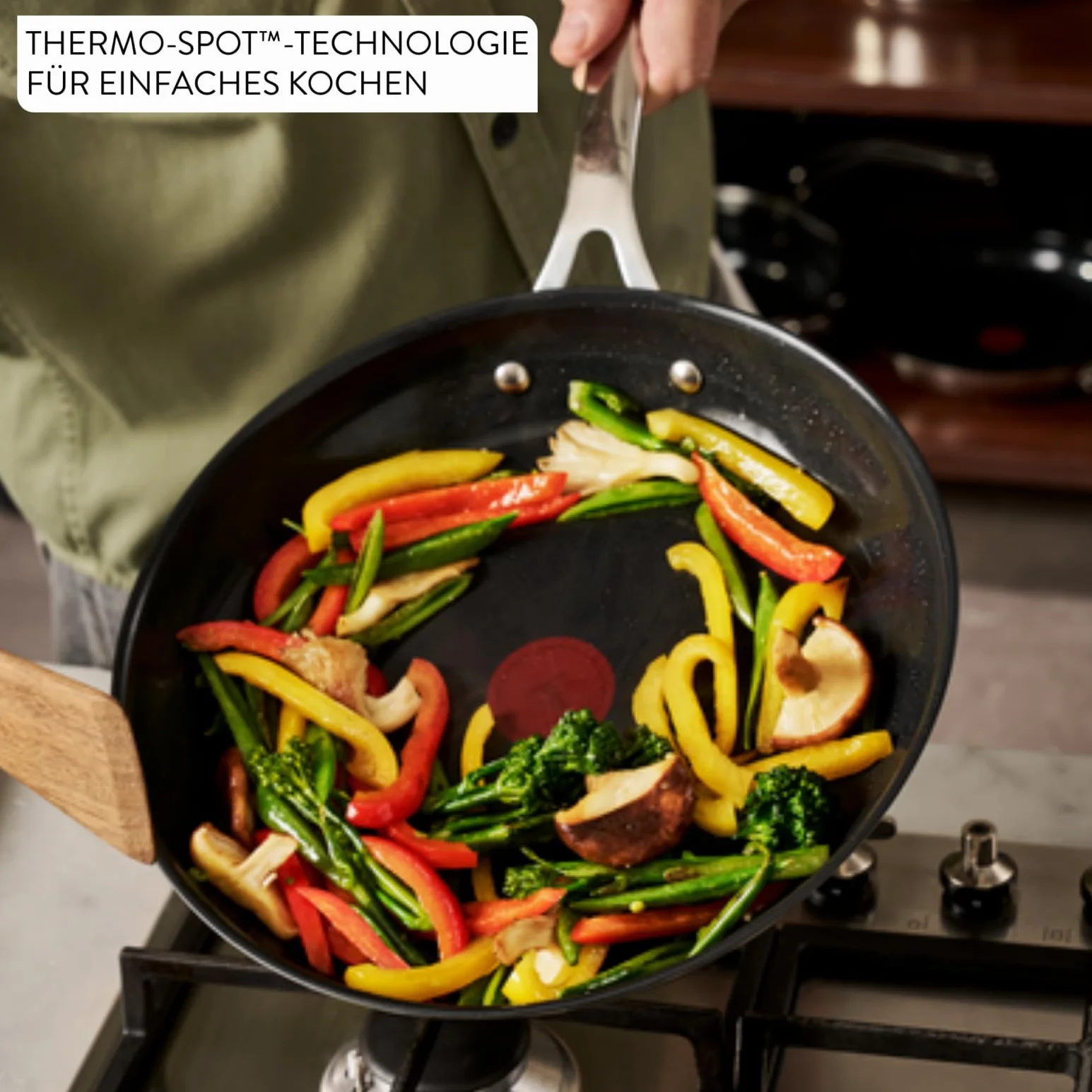 TEFAL H880S234 Jamie Oliver, zestaw, patelnie 24/28 cm, stal nierdzewna, powłoka ceramiczna, nieprzywierająca, Thermo Signal, nitowany uchwyt, podkładka z filcu, do wszystkich kuchenek, srebrny/czarny