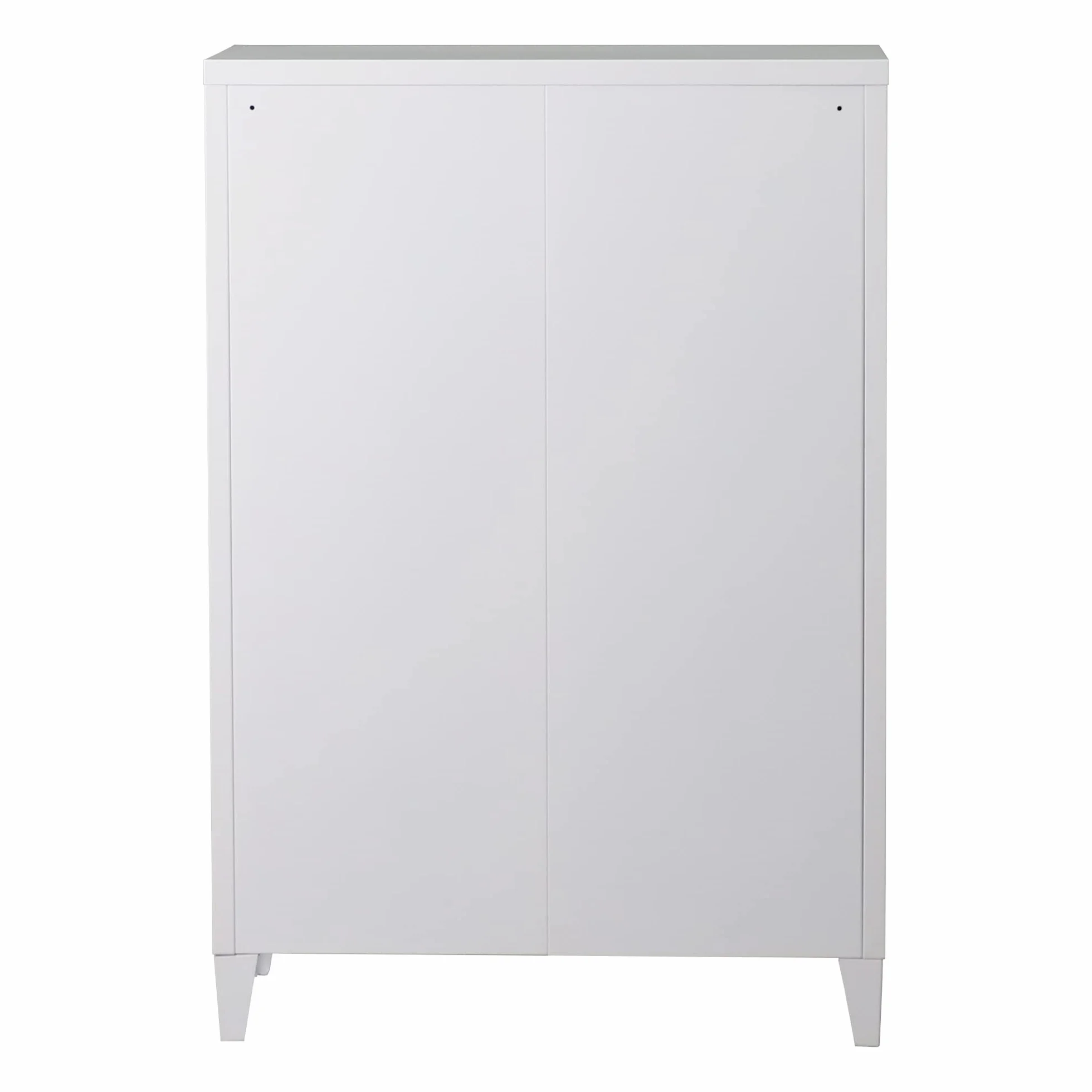 Oripää metalowa szafka do salonu, 110 x 75 x 33 cm, szafka na akta, szafka warsztatowa z 2 drzwiami i 2 półkami o regulowanej wysokości, biała
