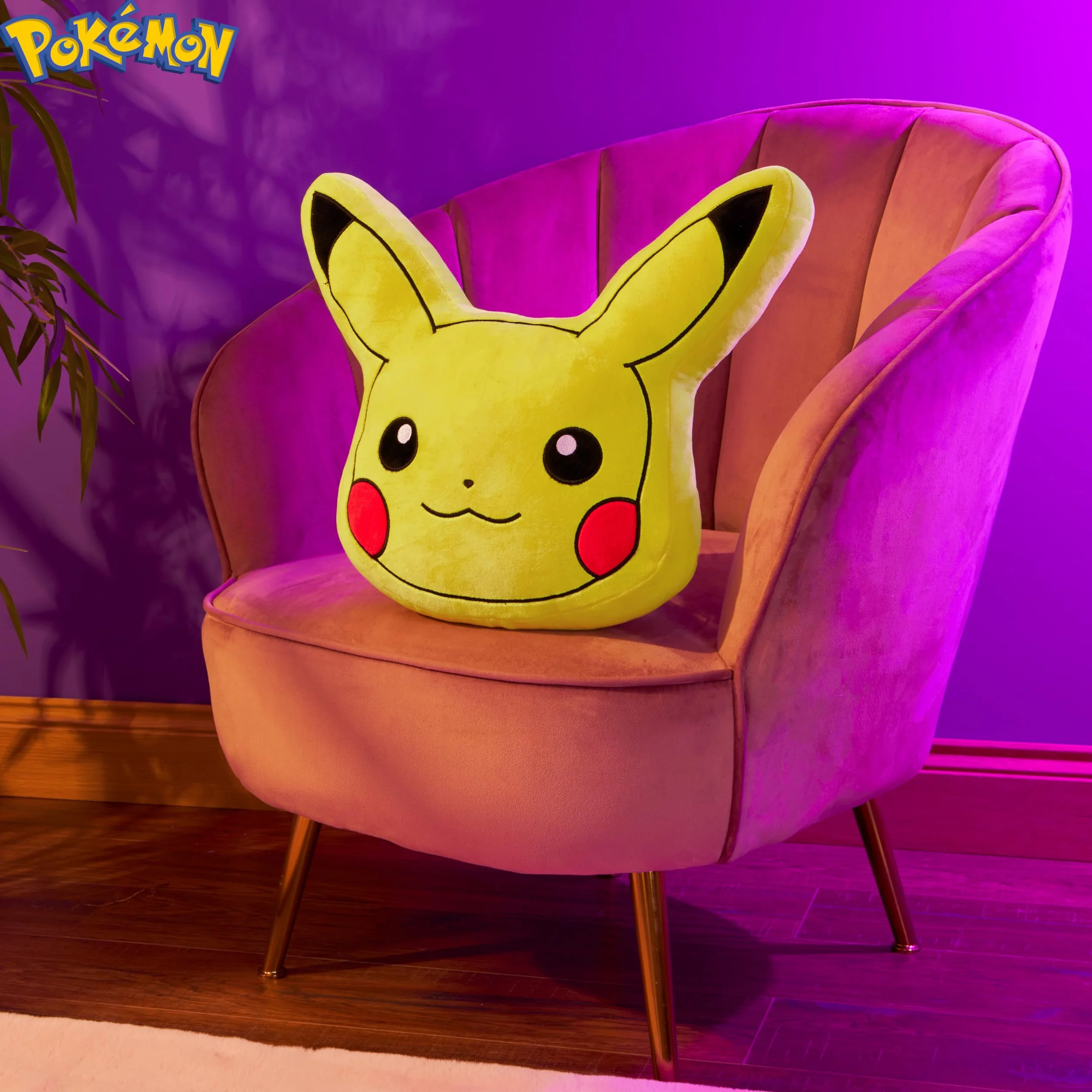 Pokemon 3D Pluszowa poduszka Pikachu, poduszki dekoracyjne akcesoria do sypialni 45 x 45 cm, prezent dla dziecka