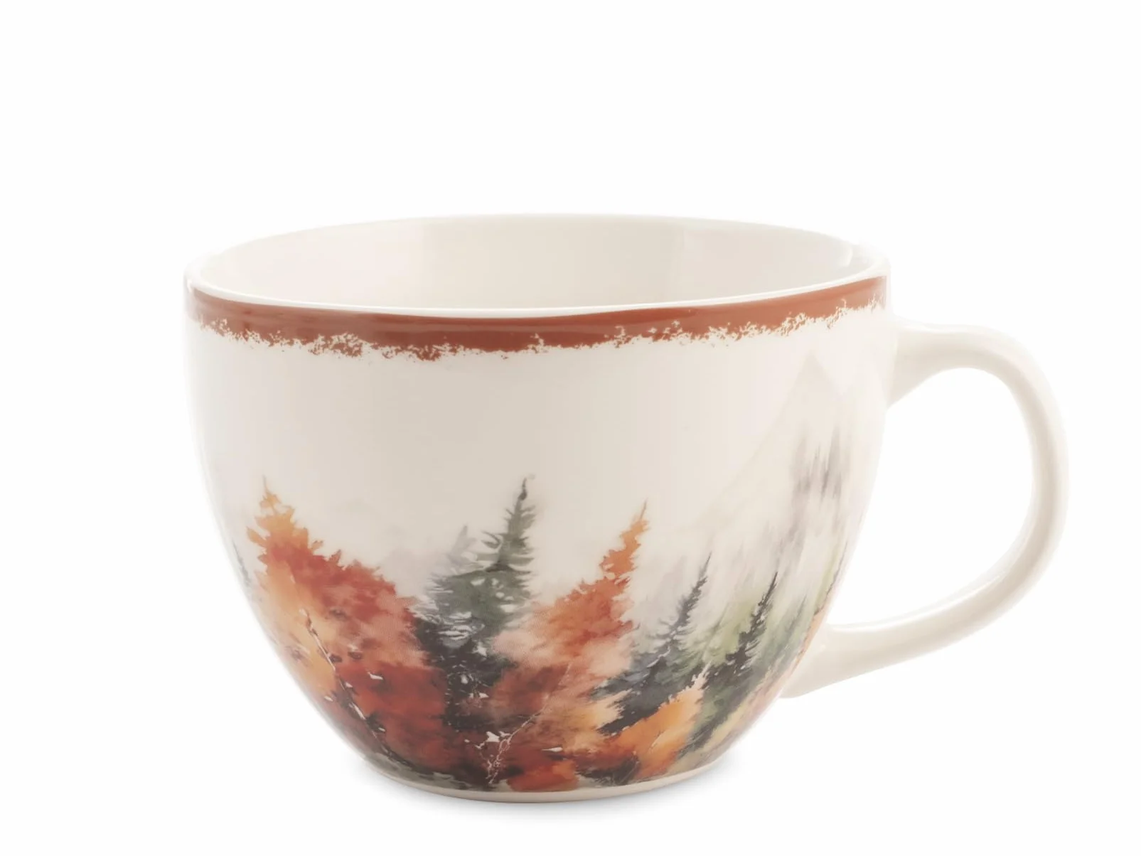 H&H Jumbo zestaw 9 filiżanek z porcelany kostnej, jesienny wystrój, 470 ml, duże filiżanki do herbaty, cappuccino, do kawy latte - elegancki i sezonowy design