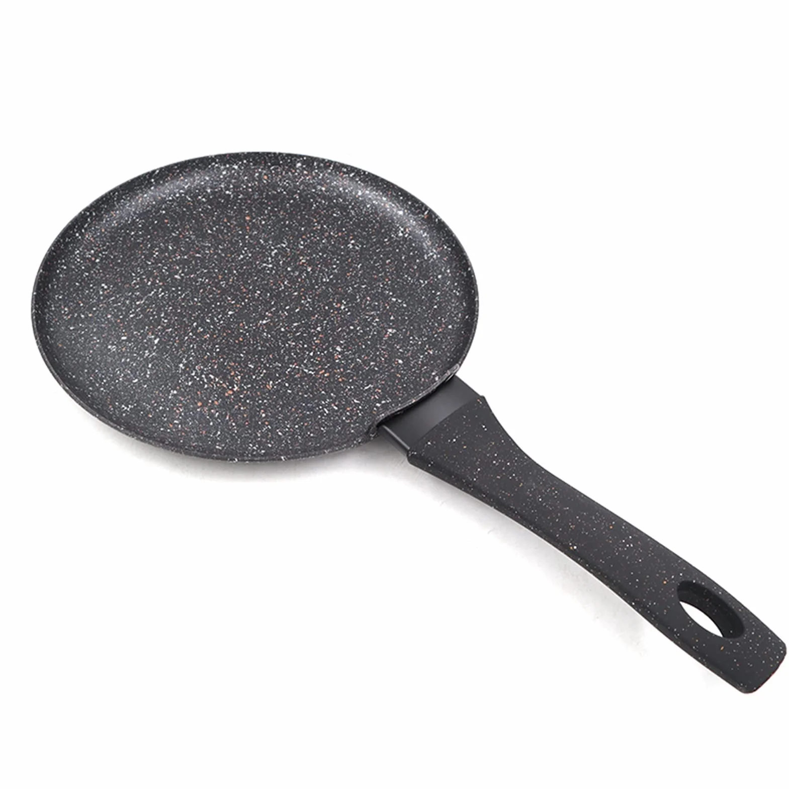Patelnia do smażenia jajek, patelnia żeliwna, Patelnia z powłoką granitową Nieprzywierająca patelnia 24 cm Płyta indukcyjna do naleśników (kolor: czarny, rozmiar arkusza: 24 cm)