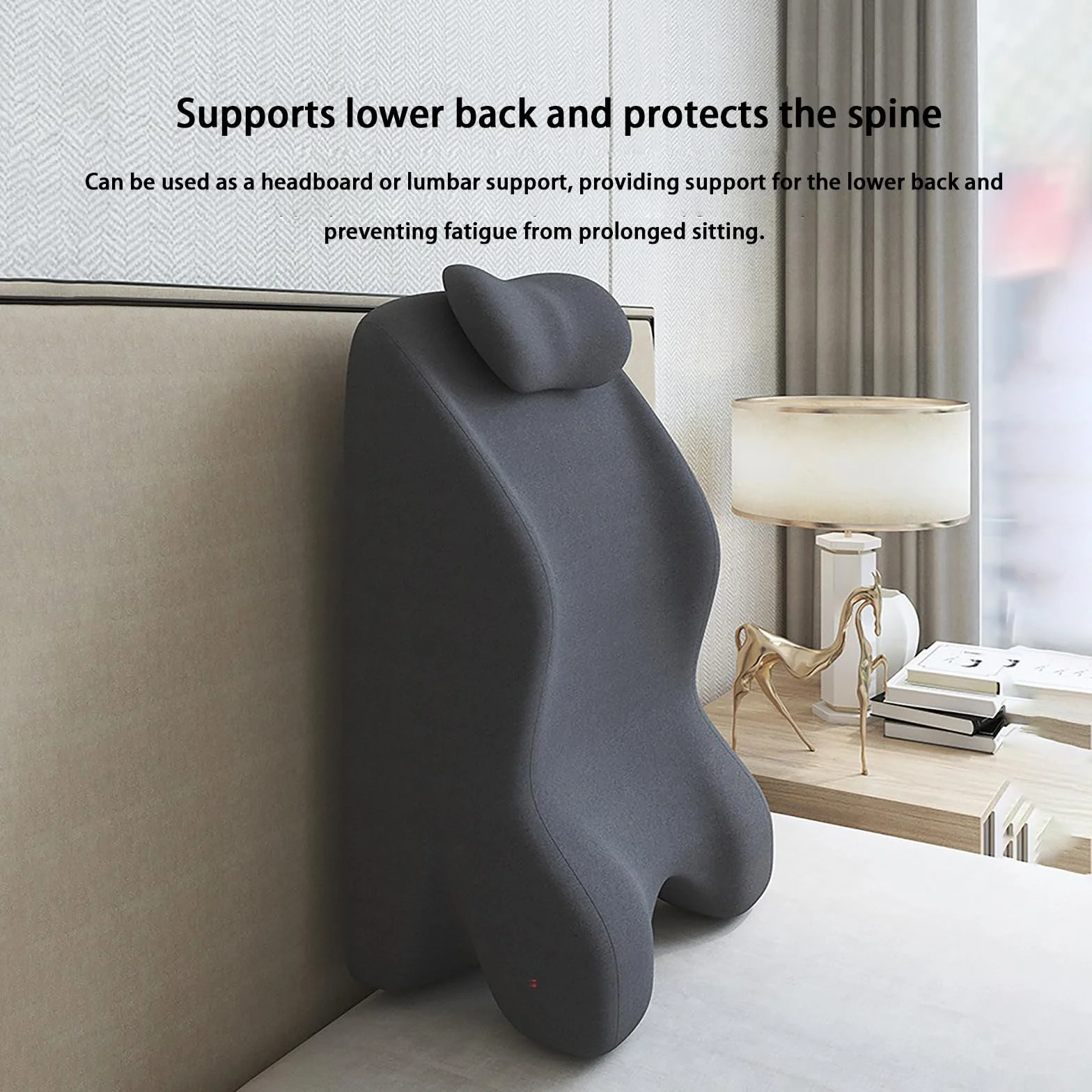 Sweet Spot Pillow Dla Par, Klinowy Podkład 27° Do Ustawienia Pozycji, Poduszka Wspierająca Z Pianki Memory Z Zagłówkiem Do Komfortu W Pozycji Siedzącej I Leżącej,Light gray B-60x36x24cm
