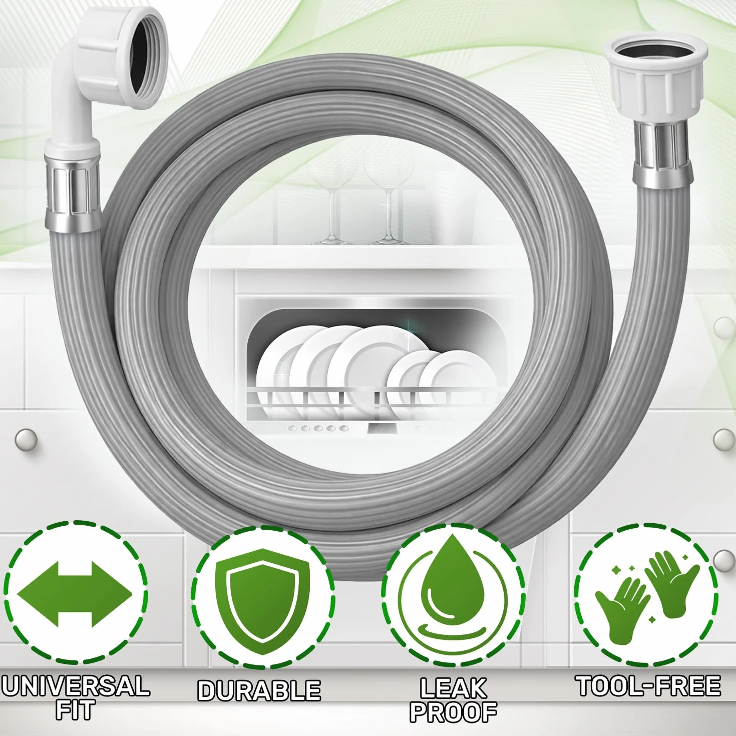 Wąż do pralki i zmywarki 3m do doprowadzania wody z zaworami Ø 3/4" Ciśnienie od 20 do 60 bar dla temperatur do 25°C - MADE IN ITALY - 5 lat - ONIX TECH