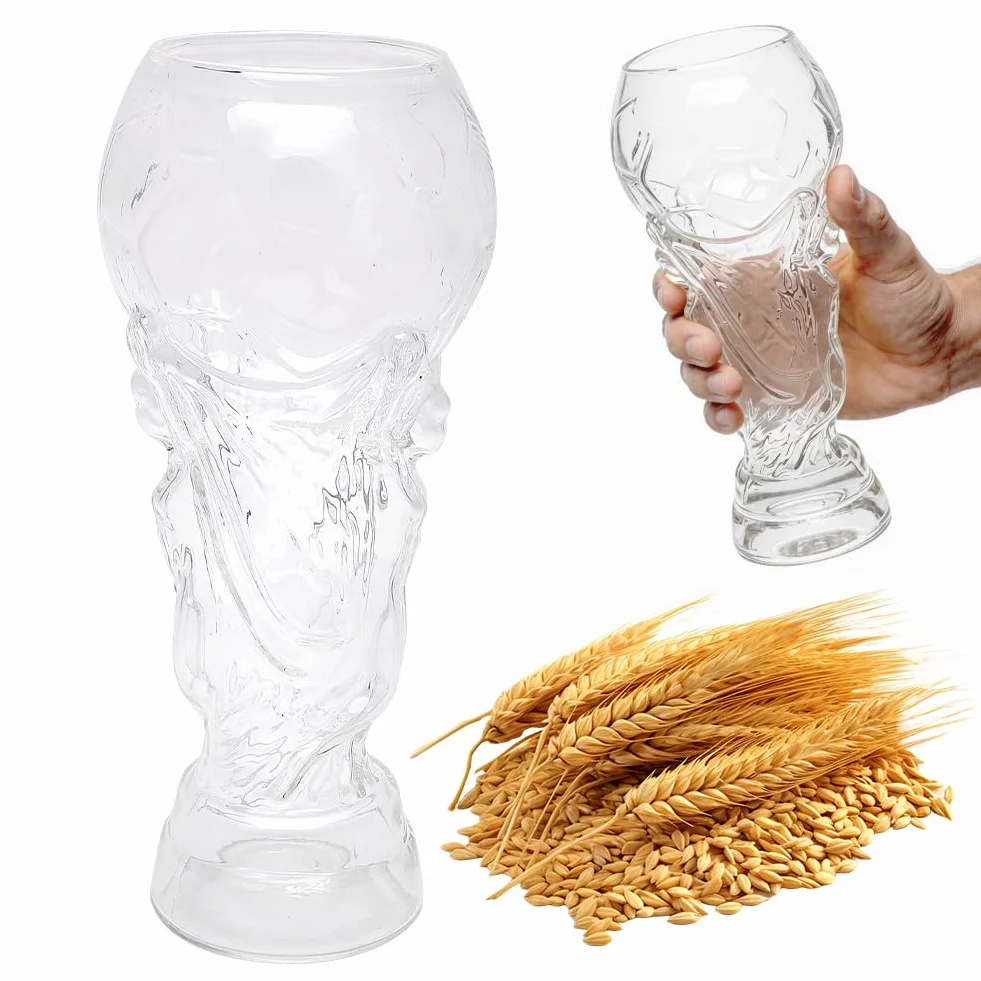 Piłka nożna, kufel do piwa, do obserwacji piłki nożnej, szklanki do piwa, koktajli, na imprezę piłkarską (przezroczyste szklanki do piwa A-600 ml)
