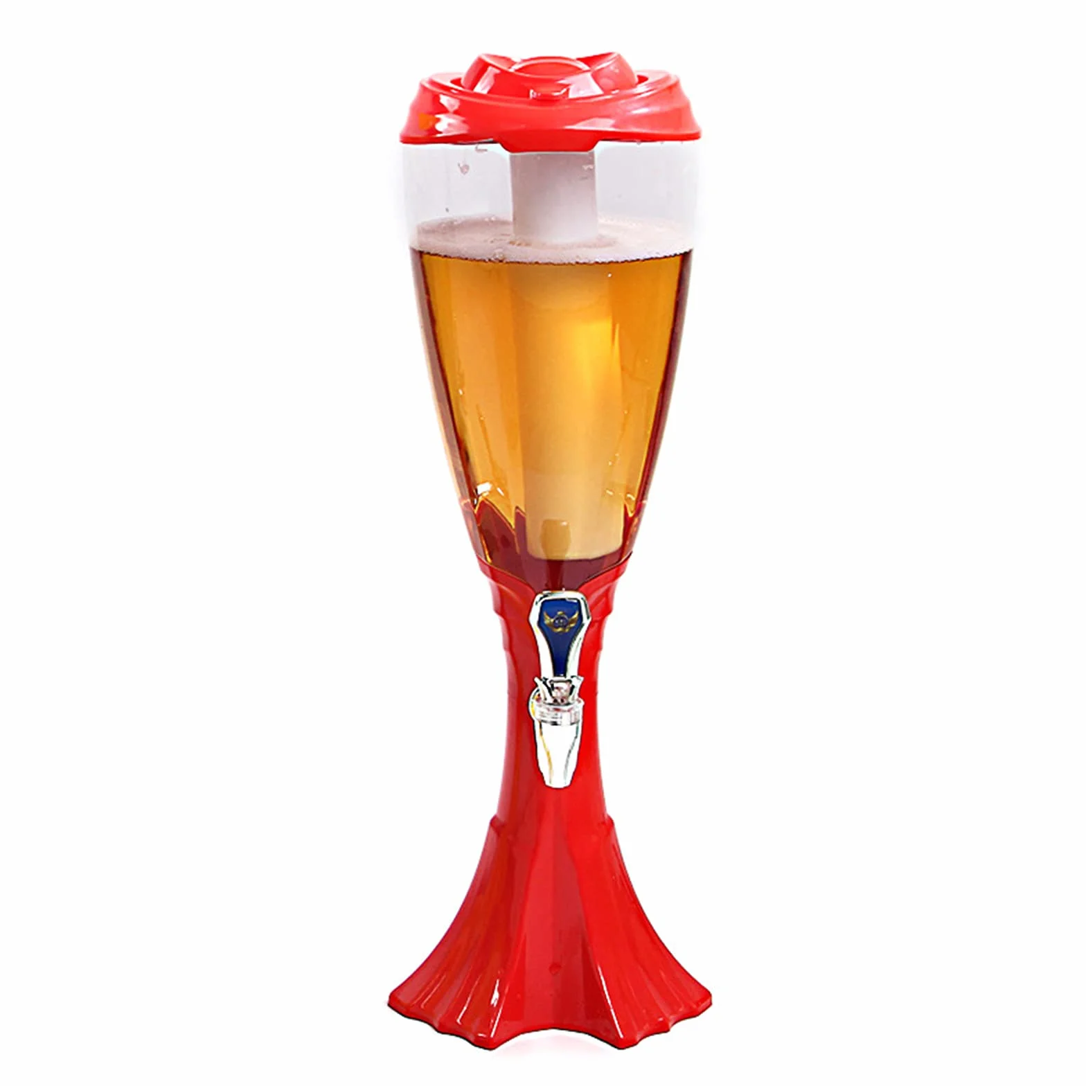 Wieża Piwa, Dozownik napojów Beer Tower Dozownik do napojów i napojów z latarnią Idealny na imprezy i gry, akcesoria do domowego baru,2,3.0L