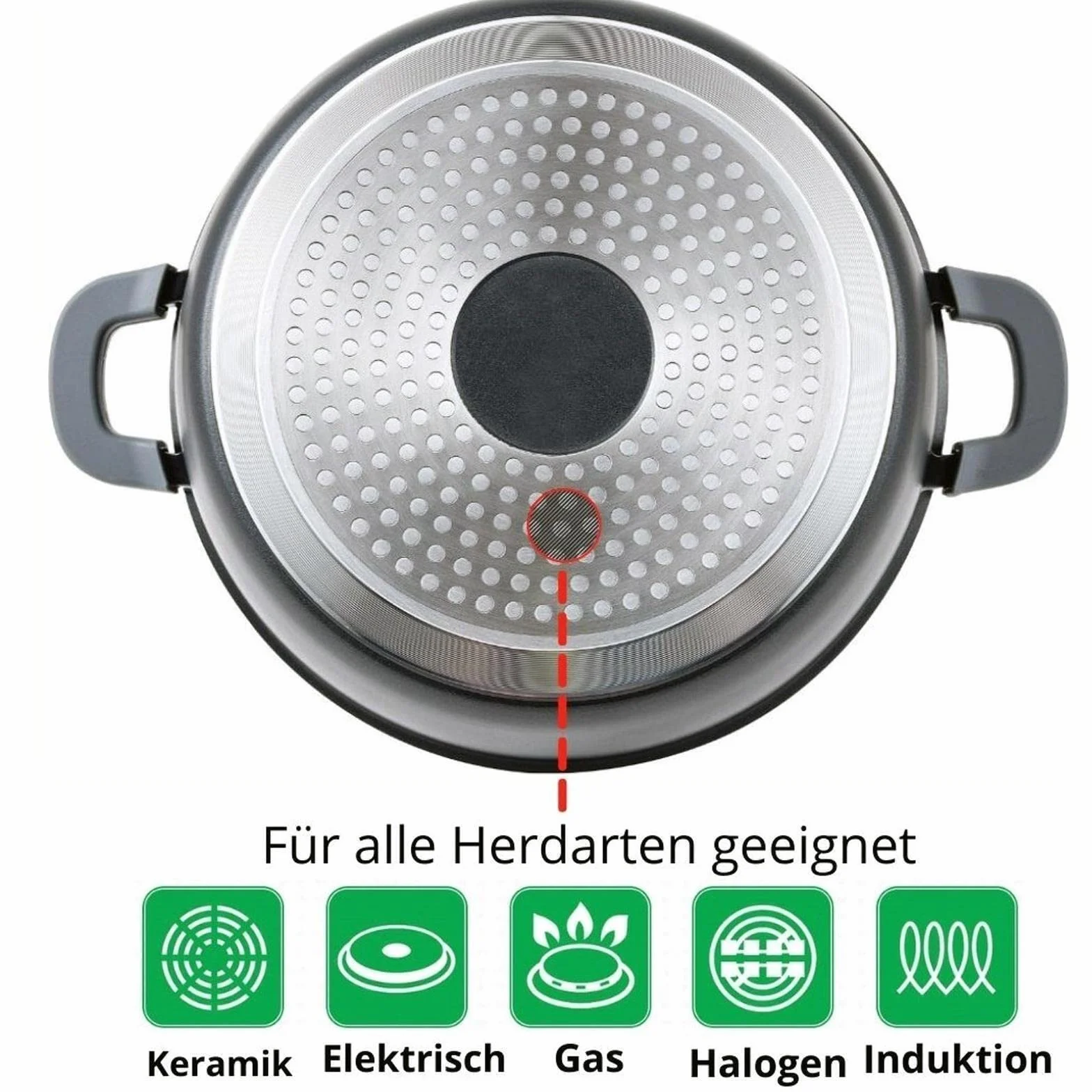 Patelnia do duszenia Ø32 cm z pokrywką szklaną, patelnia do serwowania, garnek do pieczenia, patelnia do smażenia, garnek indukcyjny, patelnia z odlewu aluminiowego, garnek do duszenia, rondel z