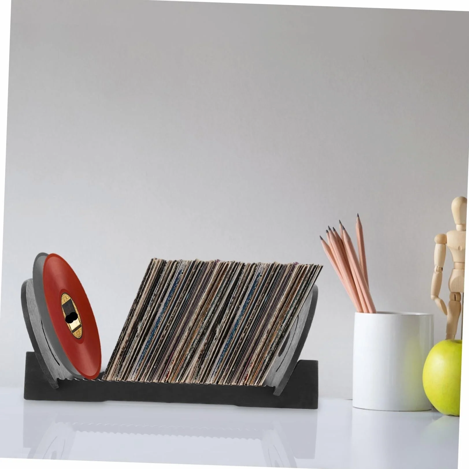 Regał na winyl Stojak Do Przechowywania Płyt CD Uchwyt Na Płyty Winylowe Ekspozycyjny Albumy Organizer Biurko Kolekcja Winylowych przechowywanie i ekspozycja