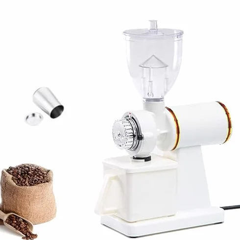 8 ustawień Burr Coffee Grinder, 250G Automatic Electric Mill z precyzyjną kontrolą szlifierki, Cicha kruszarka do kawy i parzenia, kompaktowe urządzenie kuchenne na blacie