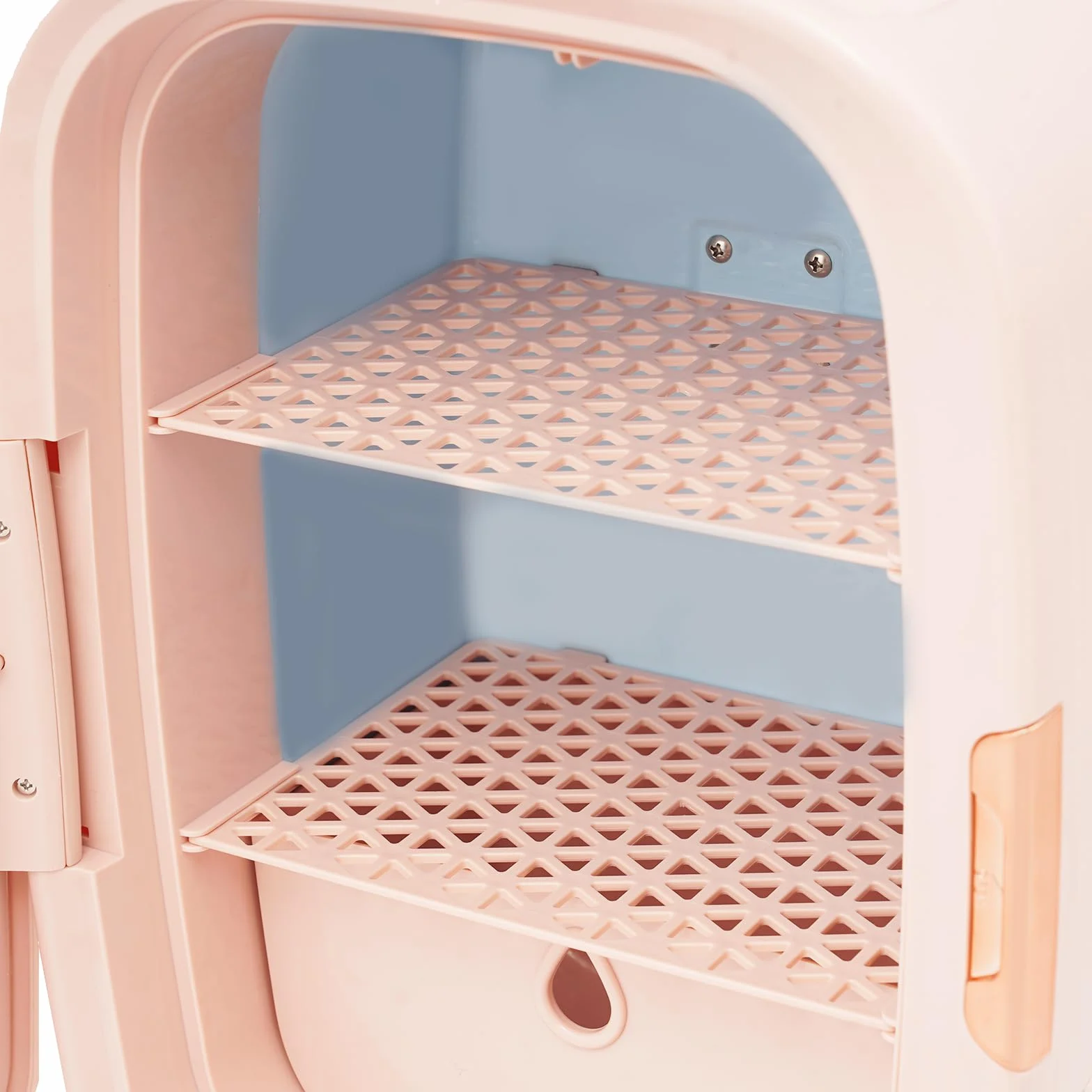 Mini lodówka kosmetyczna, mini lodówka z 3-stopniowym lustrem LED, mała lodówka Skincare z funkcją chłodzenia i ogrzewania, do sypialni, biura i samochodu (różowa)