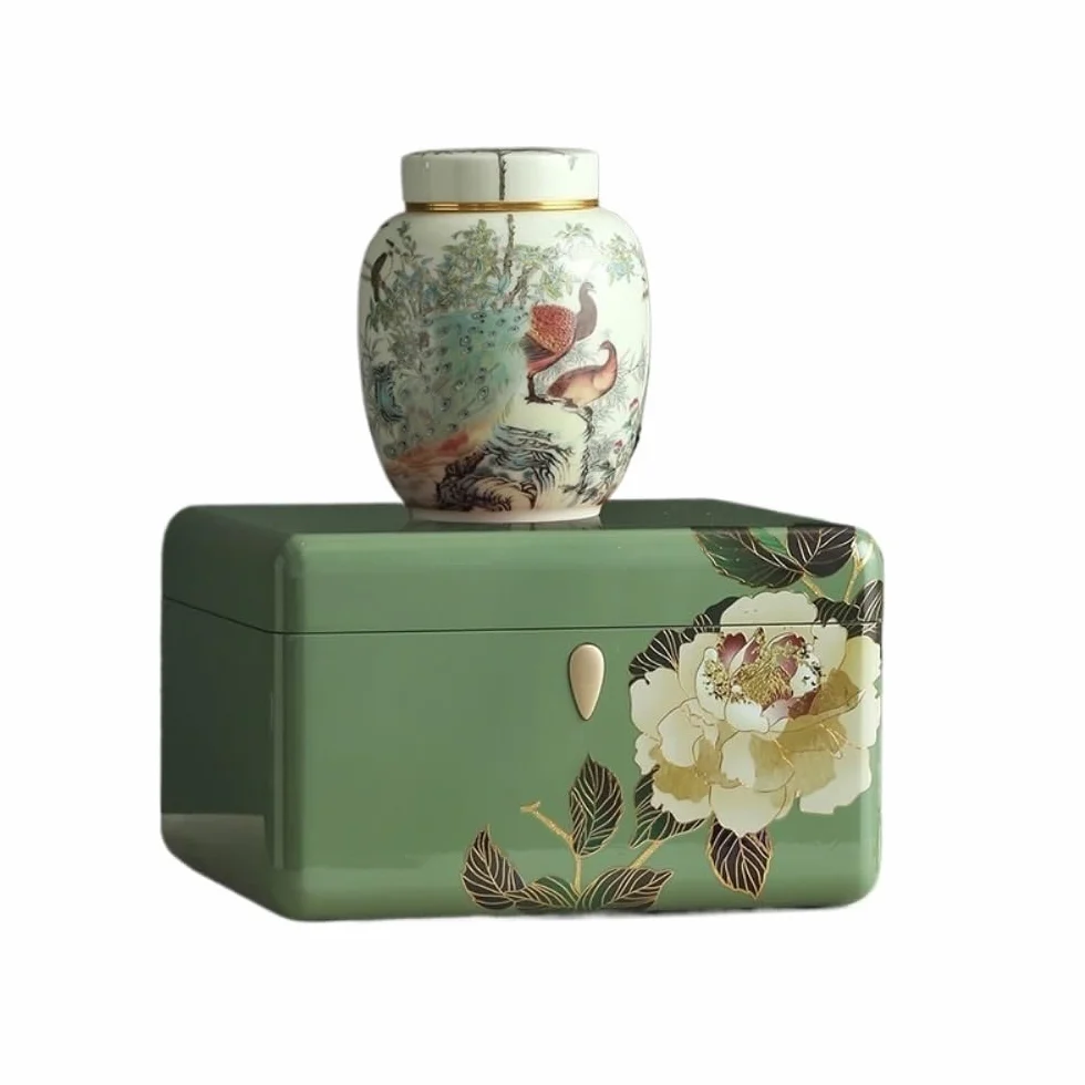 Pojemniki na cukier do herbaty luźny pojemnik do przechowywania herbaty garnek ceramiczny uszczelniony słoik pusty słoik retro zestaw do herbaty pojedynczy słoik / zestaw pudełek na prezenty pojemniki