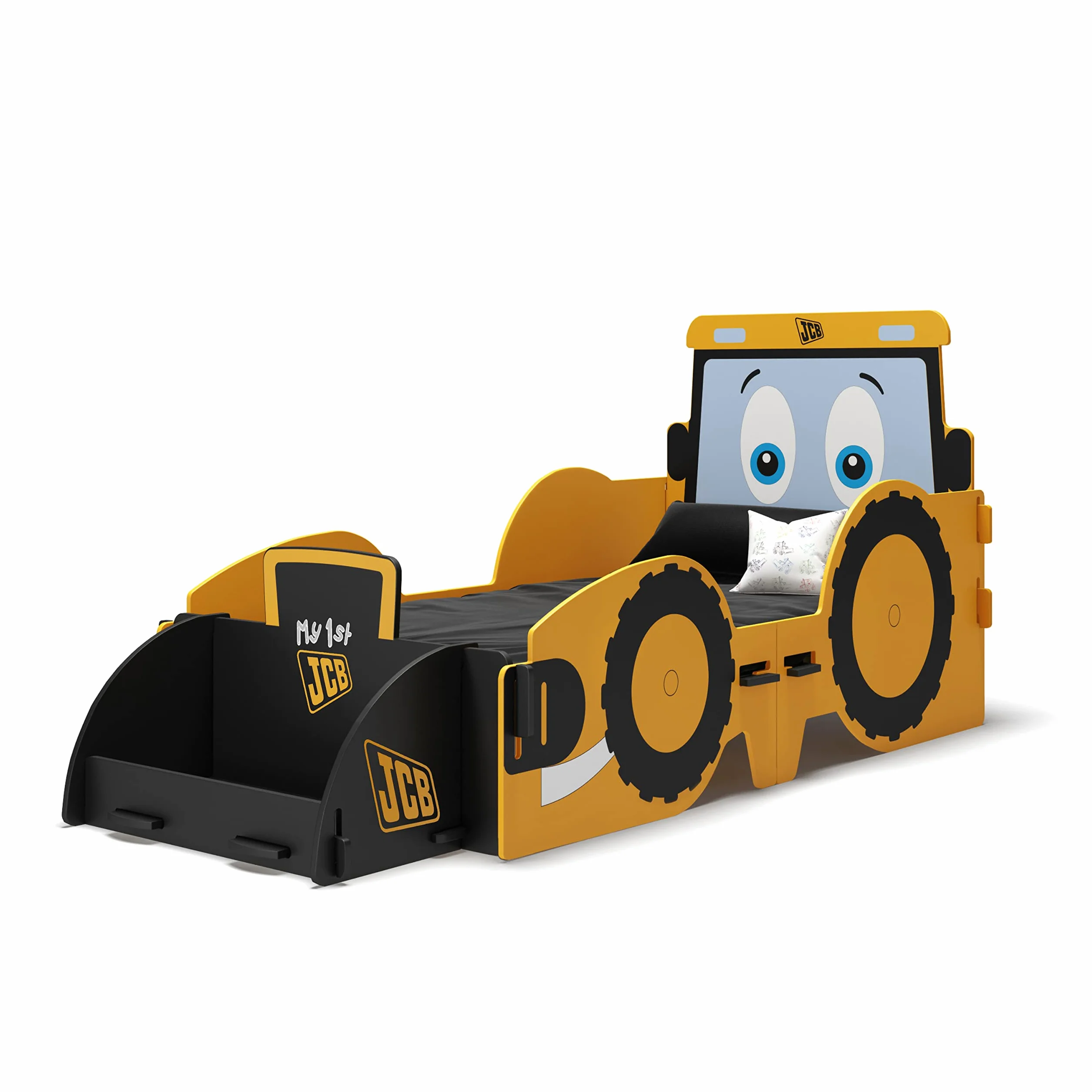 Kidsaw JCB JCB JCB łóżko dla dzieci - rama łóżka dla dzieci i małych dzieci - meble do sypialni dla juniorów - kolor pomarańczowy