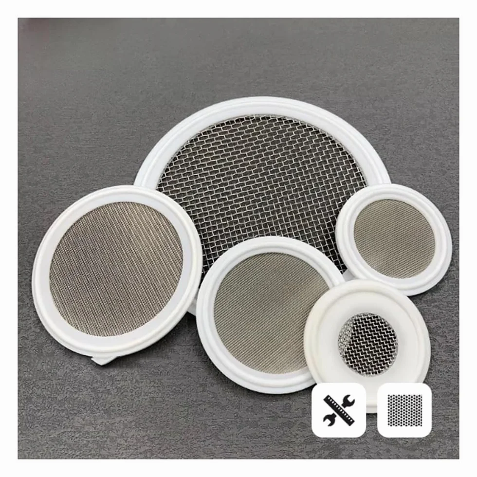 Filtr siatkowy Tri-Clamp z siatką ze stali nierdzewnej 10-500 oczek do domowego warzenia piwa - uszczelka sanitarna 38-102 mm(300Mesh 64mmod-2Inch Tc)