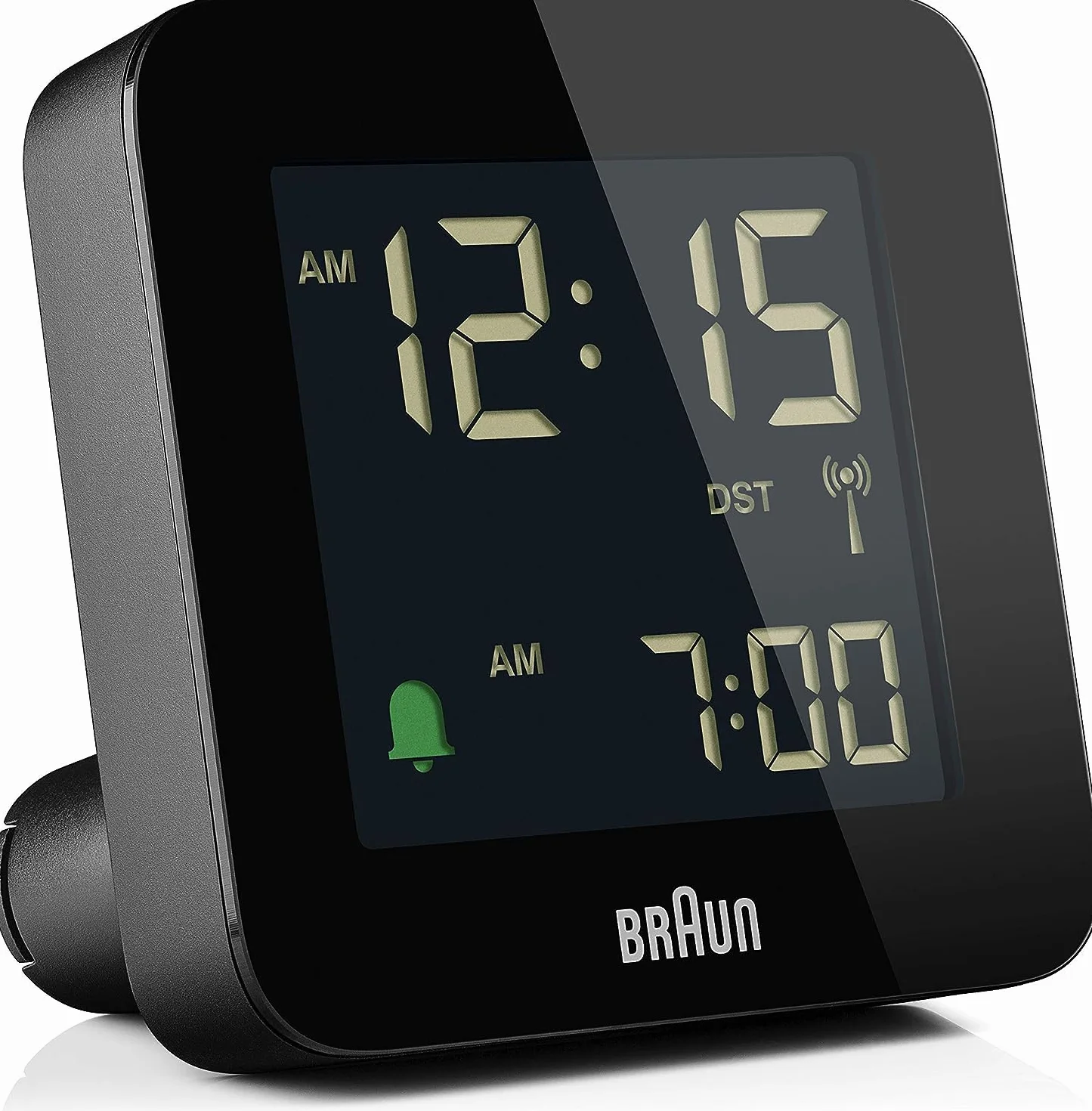 Braun Cyfrowy budzik, funkcja drzemki, ujemny wyświetlacz LCD, funkcja szybkiego ustawiania, alarm Crescendo, czarny, model BC09-DCF