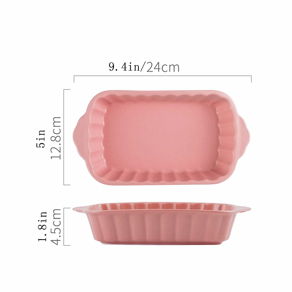 ceramiczne naczynia do pieczenia, blacha do pieczenia z uchwytem, ​​porcelanowe naczynia do pieczenia Forma do pieczenia Naczynie do ciasta Naczynie żaroodporne do pieczenia Prostokątne formy do piecz
