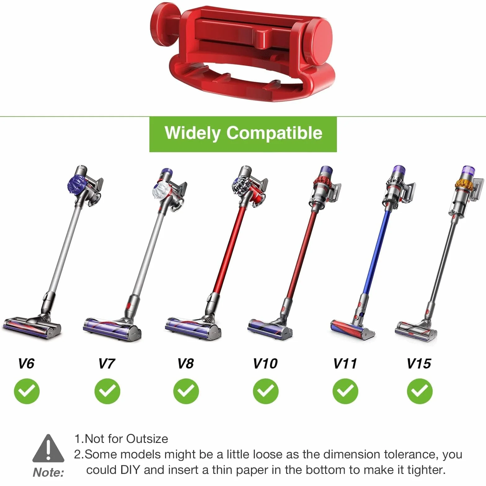2Sztuki Blokada spustu dla odkurzacza Dyson, blokada przycisku zasilania, uchwyt przełącznika dla Dyson V15 V11 V10 V8 V7 V6 Absolute/Animal/Motorhead Vacuum Cleaner, nie trzeba trzymać wciśniętego przycisku (nie dla Outsize)