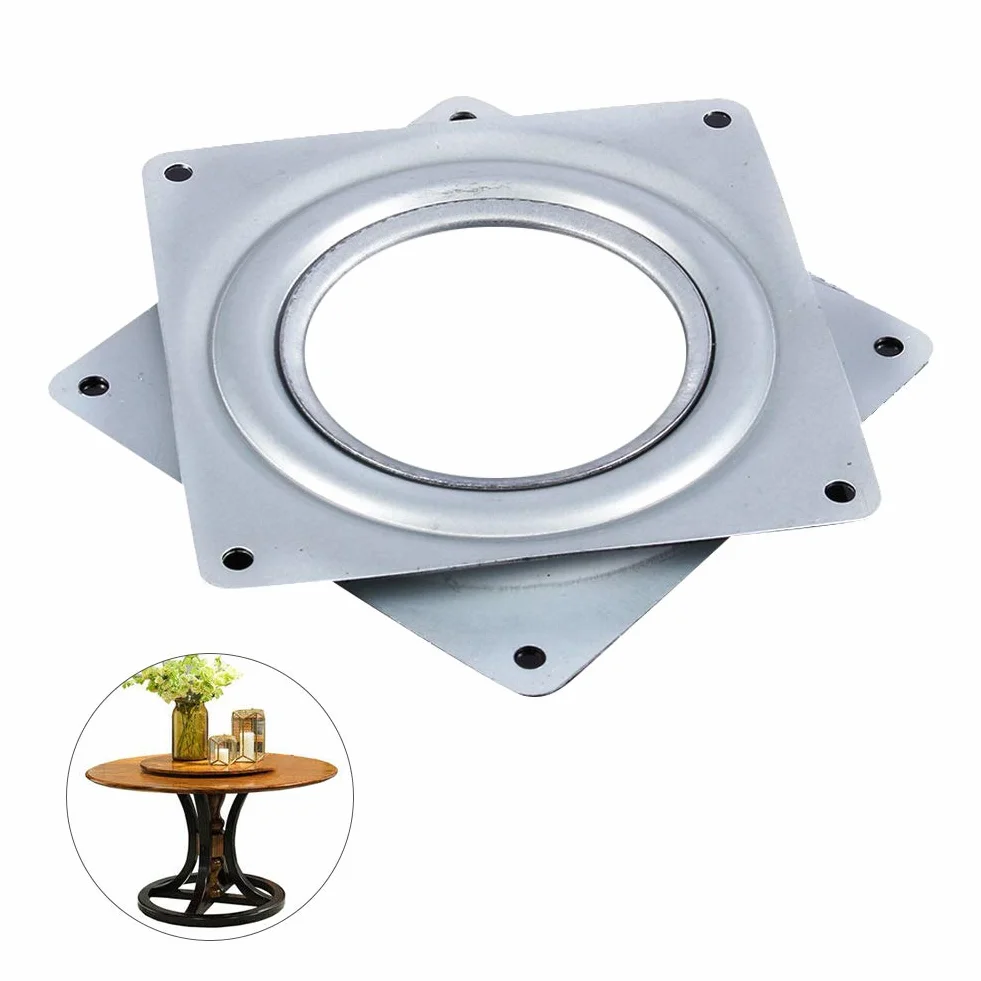 4 Zoll Platz Lazy Susan Turntable Bearings Galvanized Steel Rotating Bearing Schwenkplatte für TV Rack Computer Monitor Plattenspieler