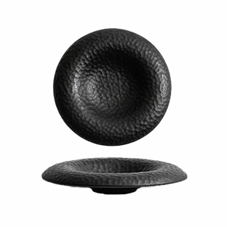 Tekstura Ceramiczny Talerz Głęboki Talerz Deserowy Talerz Sałatkowy Talerz Makaronu Talerz Zimnego Dania Zastawa Stołowa Talerze Obiadowe (B 10.8 Cala)