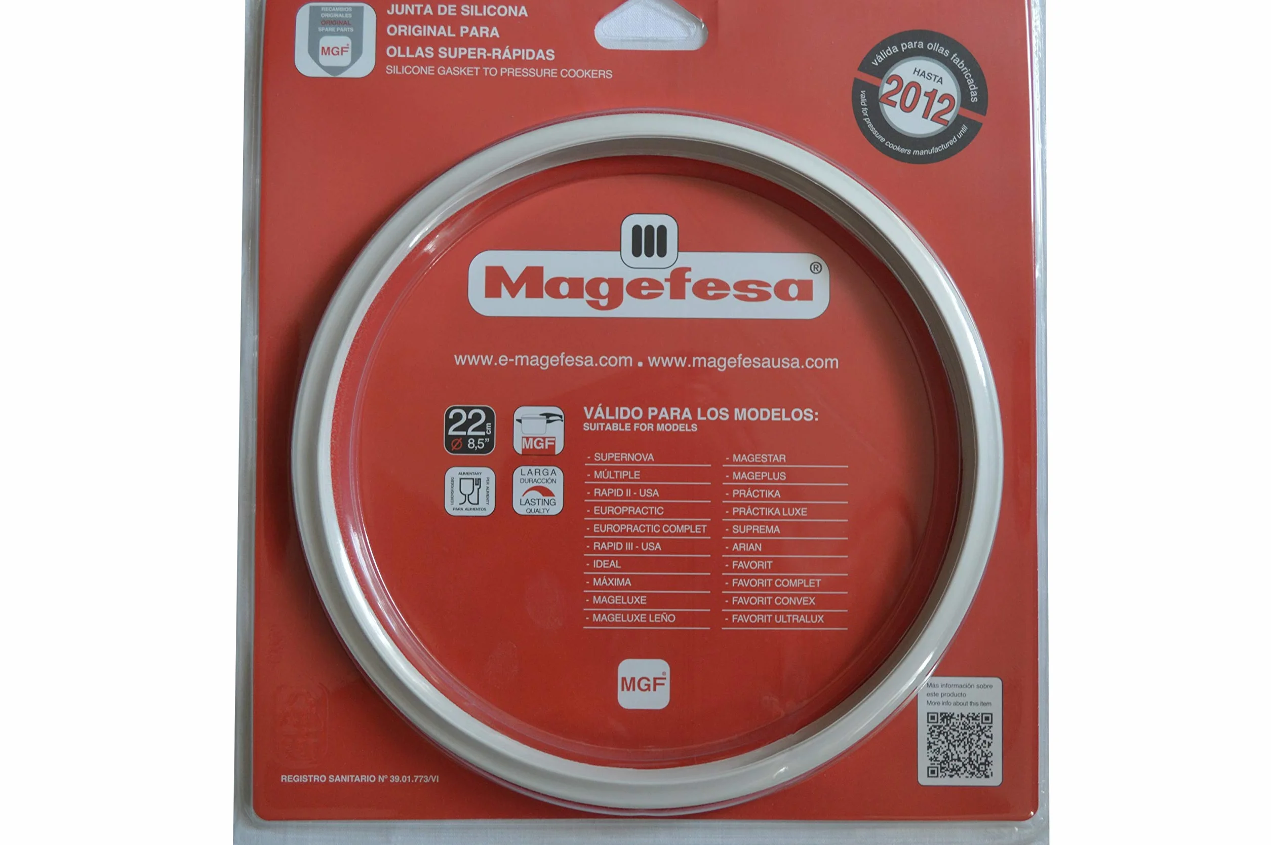 MAGEFESA ® 09REMEJUSII 22 cm silikonowa uszczelka, kompatybilna ze wszystkimi super szybkimi modelami szybkowaru wyprodukowanymi do 2012 roku, oficjalna wymiana producenta
